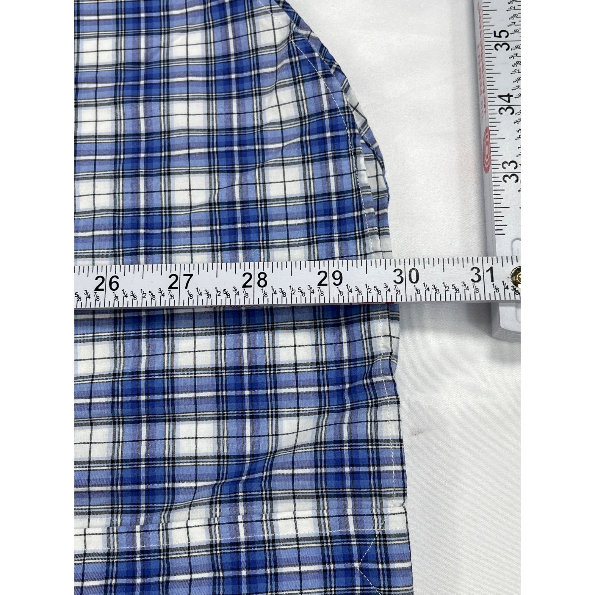 Ralph Lauren Ralph Lauren SKU 7578 Mens Blue & White Plaid Short Sleeve B Size US XL / EU 56 / 4 - 8 Thumbnail