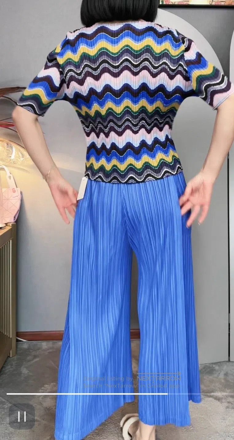 Issey Miyake Issey Miyake size:3 Pink Wide-leg Pants Size 31" - 5 Thumbnail