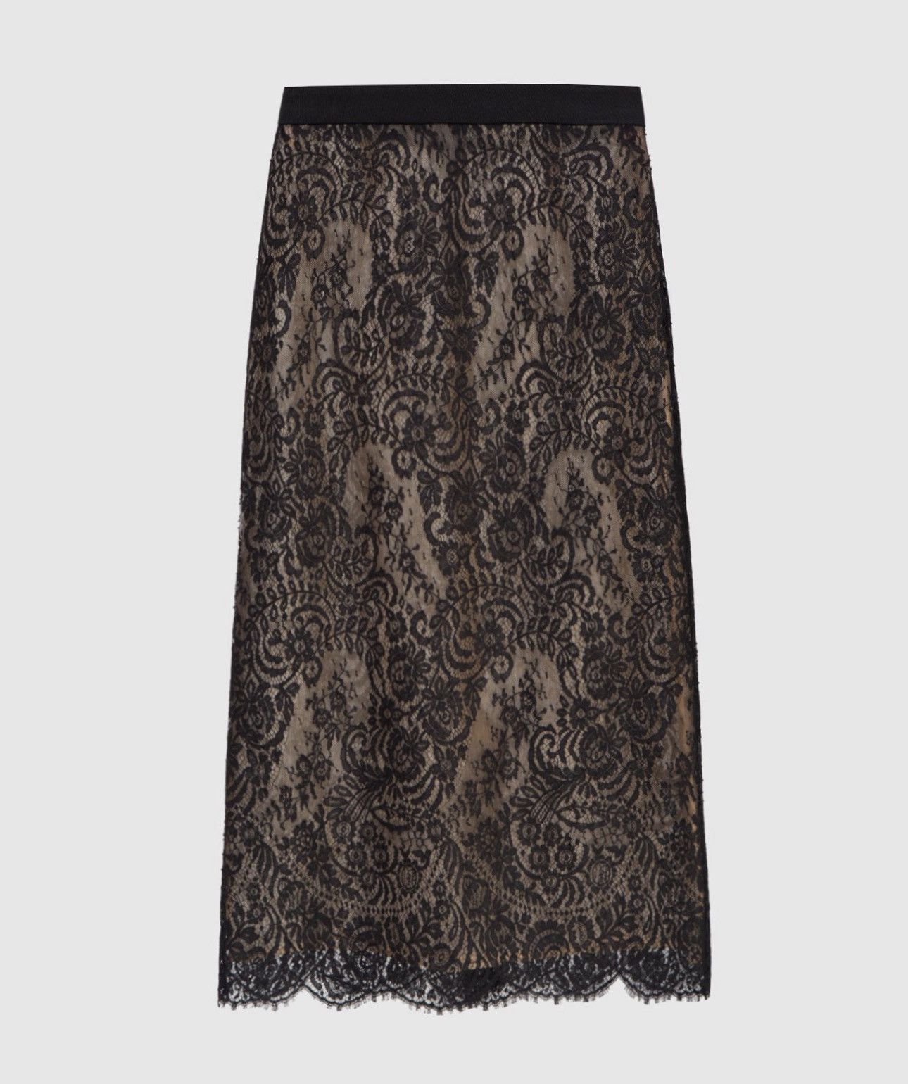 Alexander McQueen Last Alexander McQueen Black Lace Midi Skirt Size 27" / US 4 / IT 40 - 1 Thumbnail