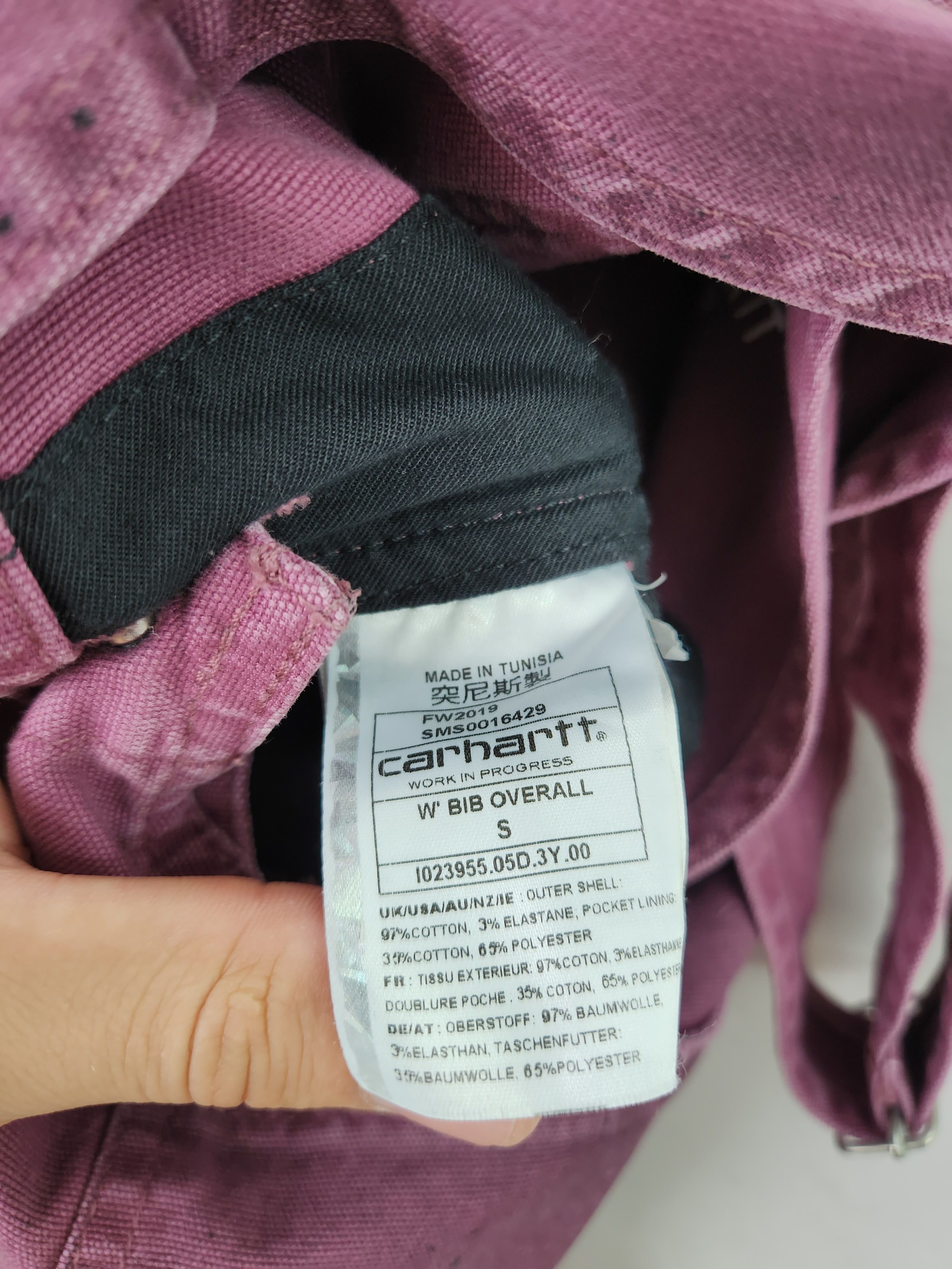 Carhartt Carhartt Wip womens Bib overall pants purple painted size S Size 28" / US 6 / IT 42 - 9 Thumbnail