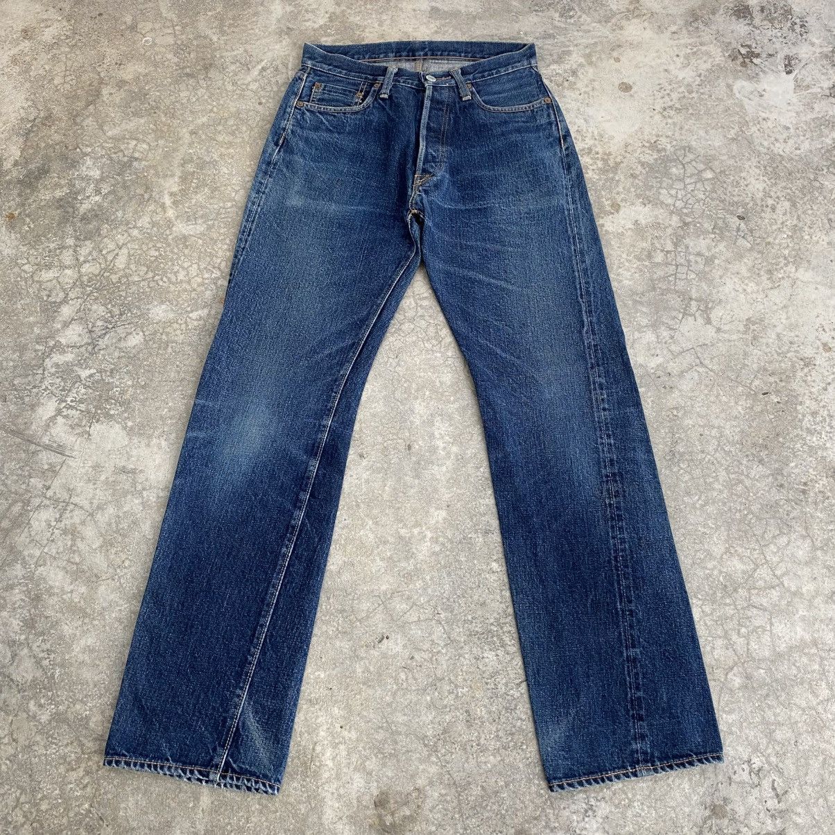 Denime Vintage 90’s Denime Faded Blue Distressed Selvedge Jeans Size US 29 - 3 Thumbnail