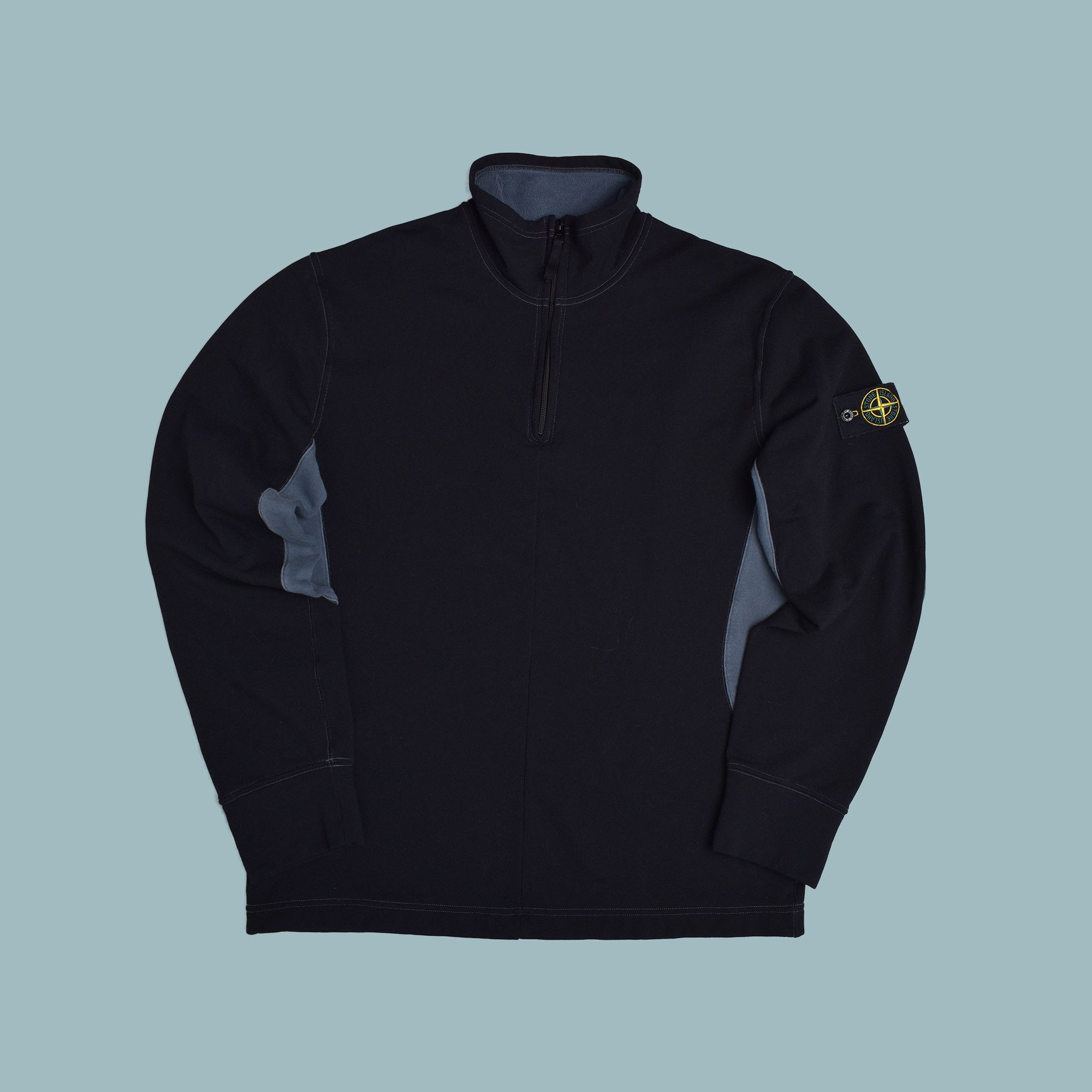 Stone Island *RARE* STONE ISLAND HALF-ZIP FLEECE MADE IN ITALY 2000s Size US XL / EU 56 / 4 - 1 Thumbnail