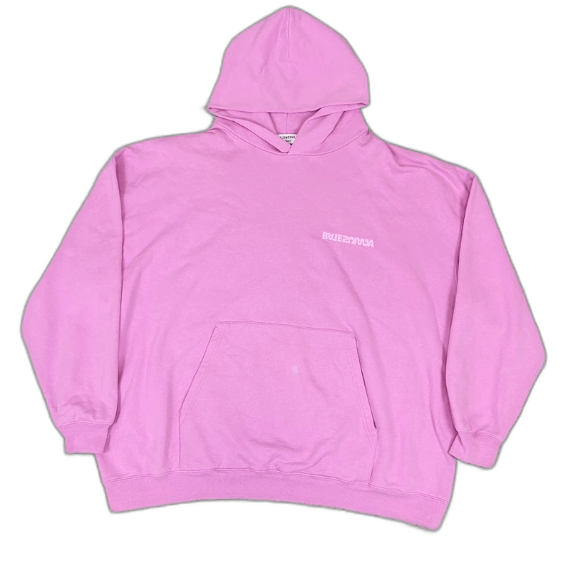 Balenciaga Balenciaga Pink Reversed Logo Hoodie Size US XS / EU 42 / 0 - 1 Thumbnail
