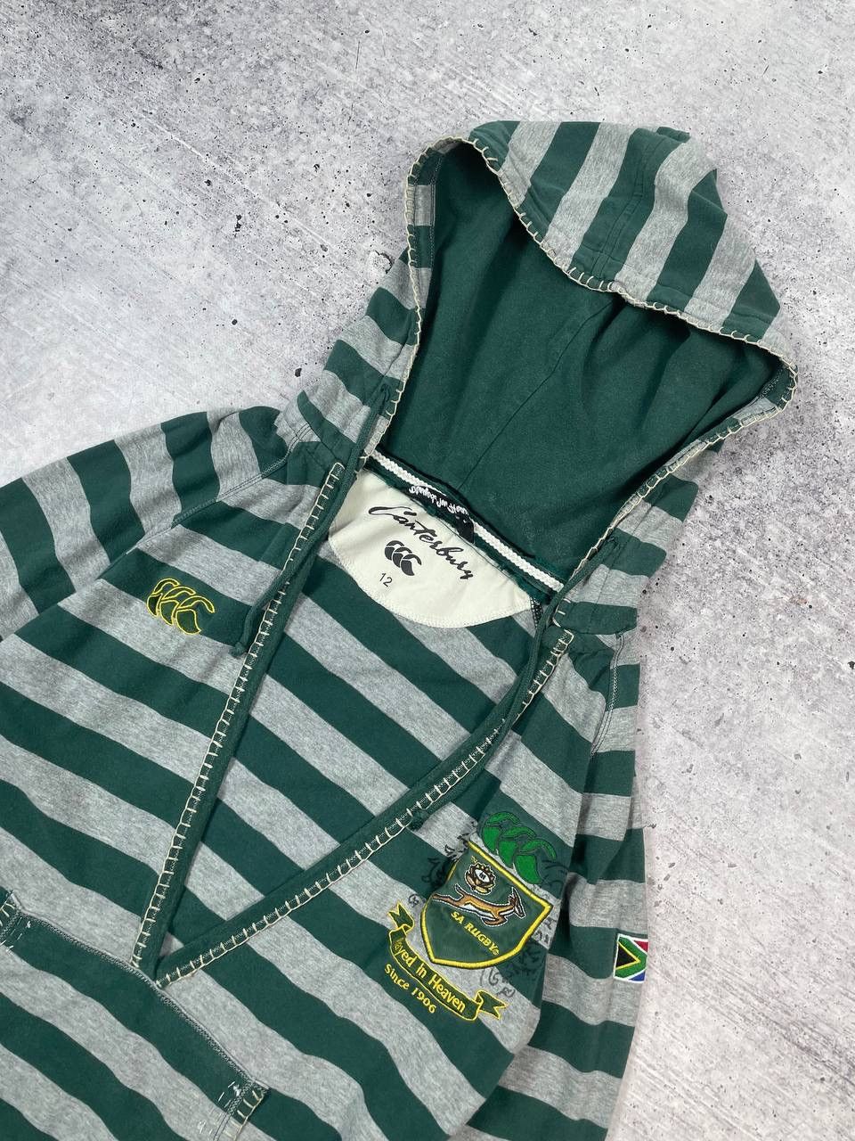 Canterbury of New Zealand Vintage Canterbury South Africa Rugby V Neck Hoodie Y2K Size M / US 6-8 / IT 42-44 - 4 Thumbnail