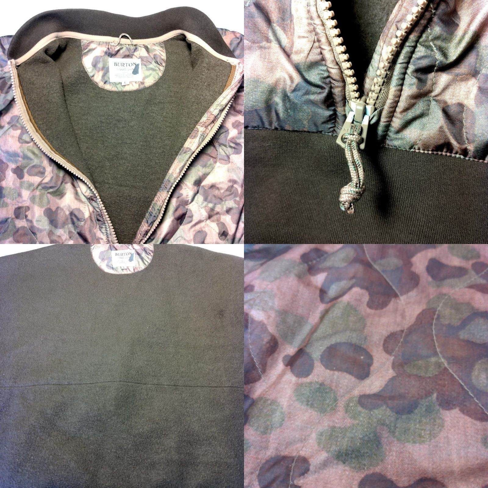 Burton Burton Moonbase Anorak Jacket Women L Brown Camouflage Camo 1/4 Zip Pullover Size L / US 10 / IT 46 - 9 Thumbnail