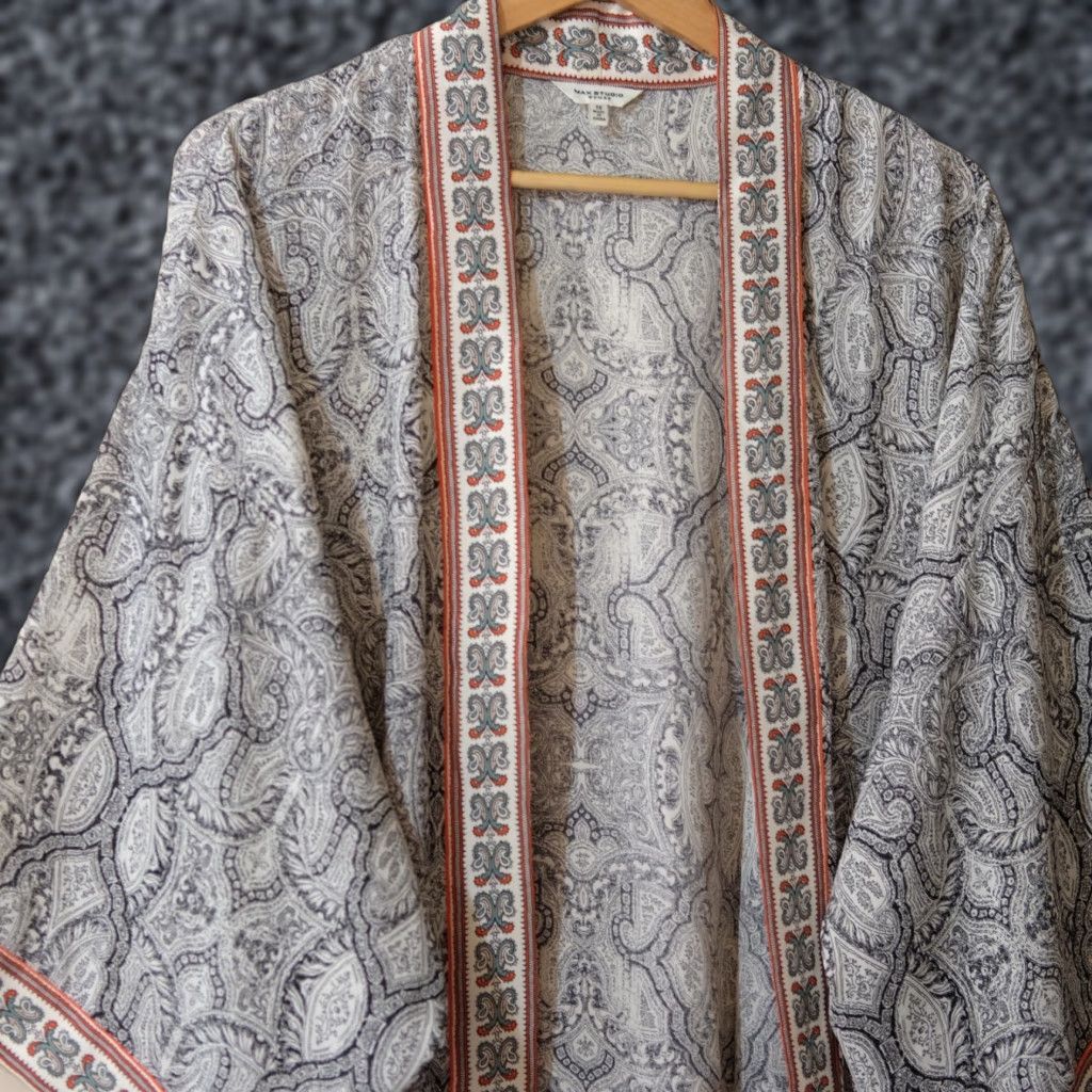 Vintage Nwot! Max Studio Open Front Kimono Flowy Cardigan Women's 1X #H49-22 Size XL / US 12-14 / IT 48-50 - 1 Thumbnail