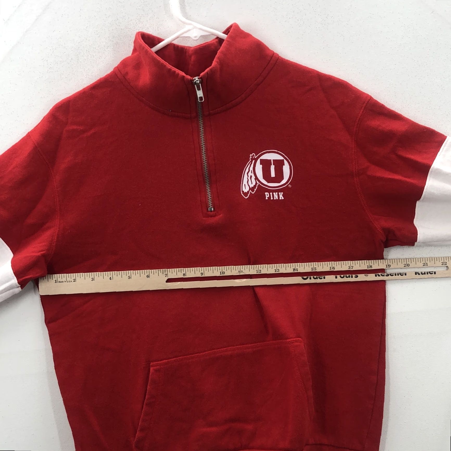 Victoria's Secret Victoria's Secret Sweatshirt Women Red Long Sleeve 1/4 Zip Pullover XS Size XS / US 0-2 / IT 36-38 - 2 Thumbnail