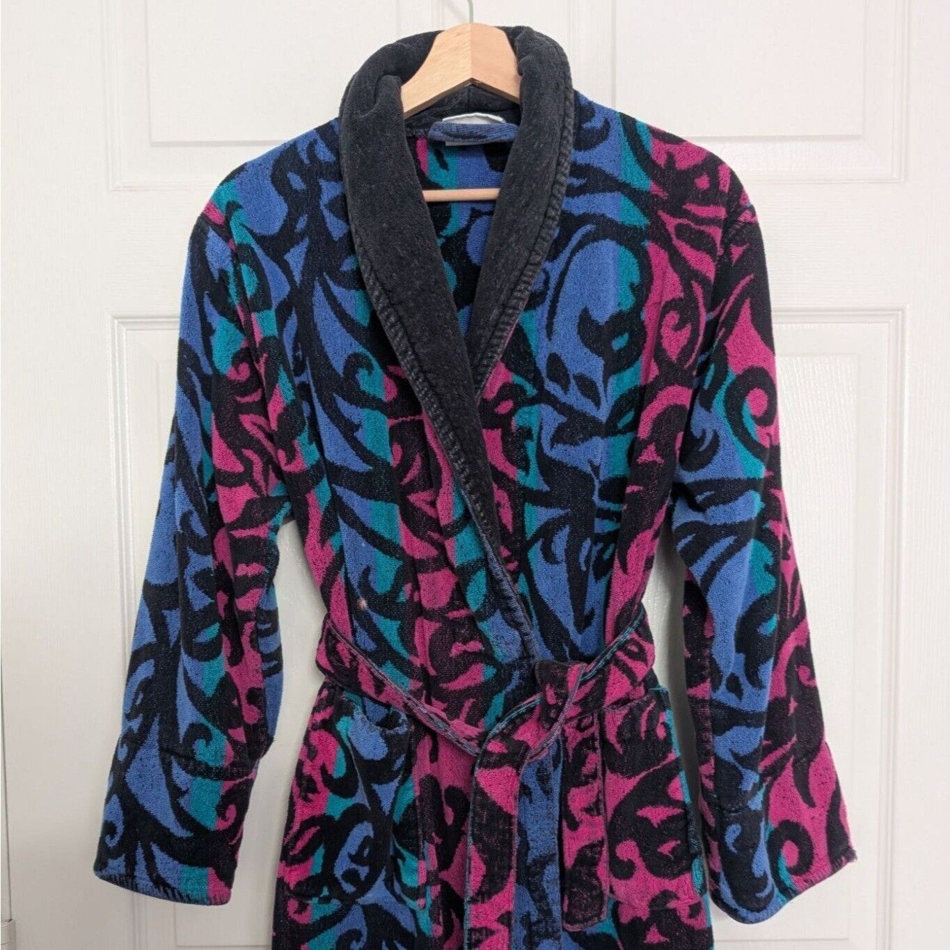 Designer TJ Lawford Scrolls Turkish Cotton Robe Womens Size Medium Size M / US 6-8 / IT 42-44 - 2 Thumbnail