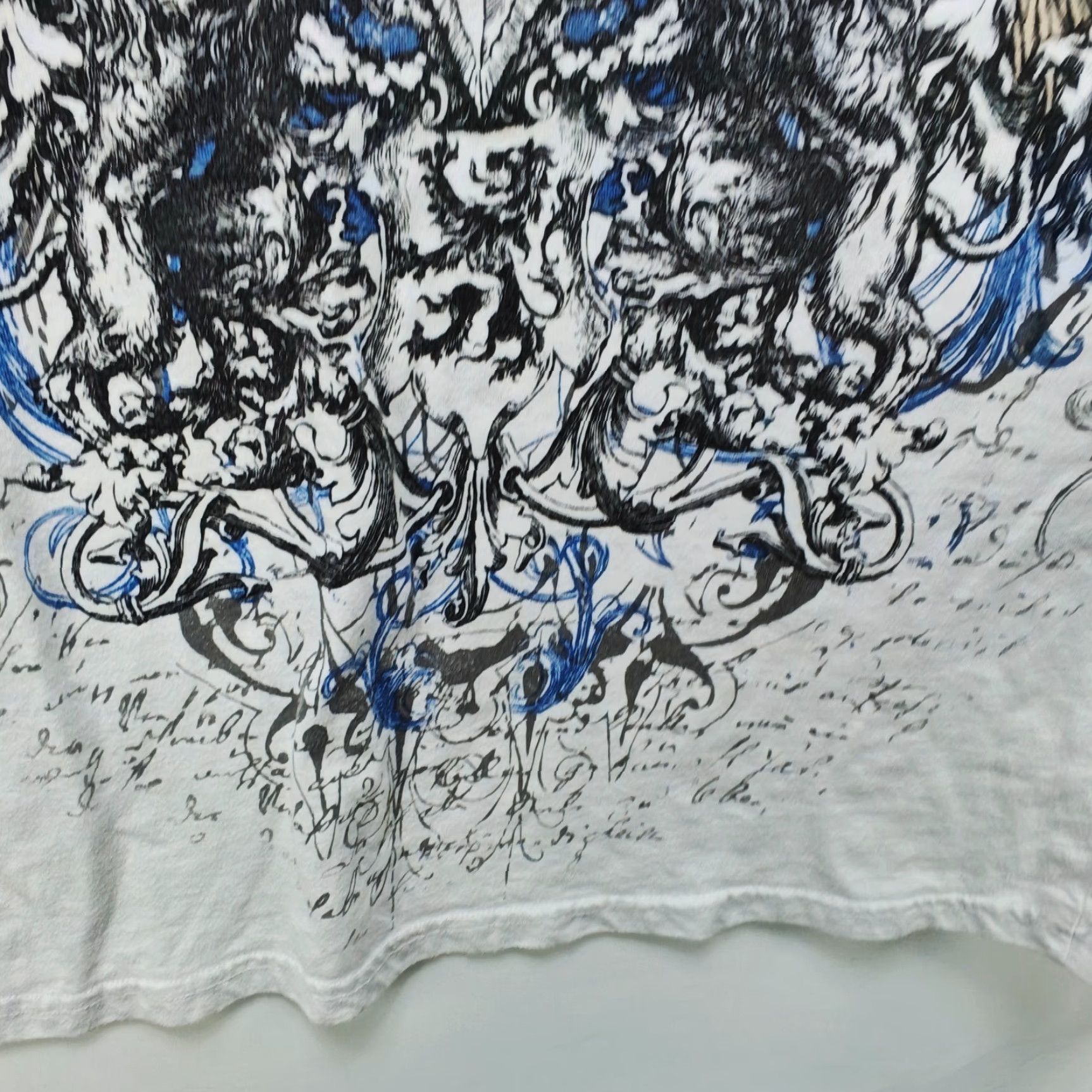 Affliction VINTAGE Affliction T-Shirt Graphic Print Crew Neck Short Sleeve White 1990s 90s Skull Cars L Mens Size US L / EU 52-54 / 3 - 4 Thumbnail