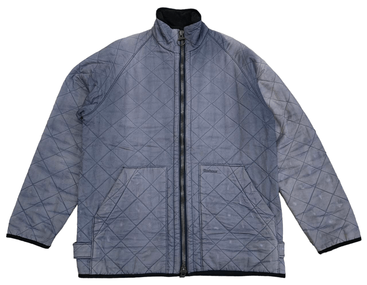 Image of Barbour Faded Quilted Jacket in Faded Blue, Men's (Size Small)