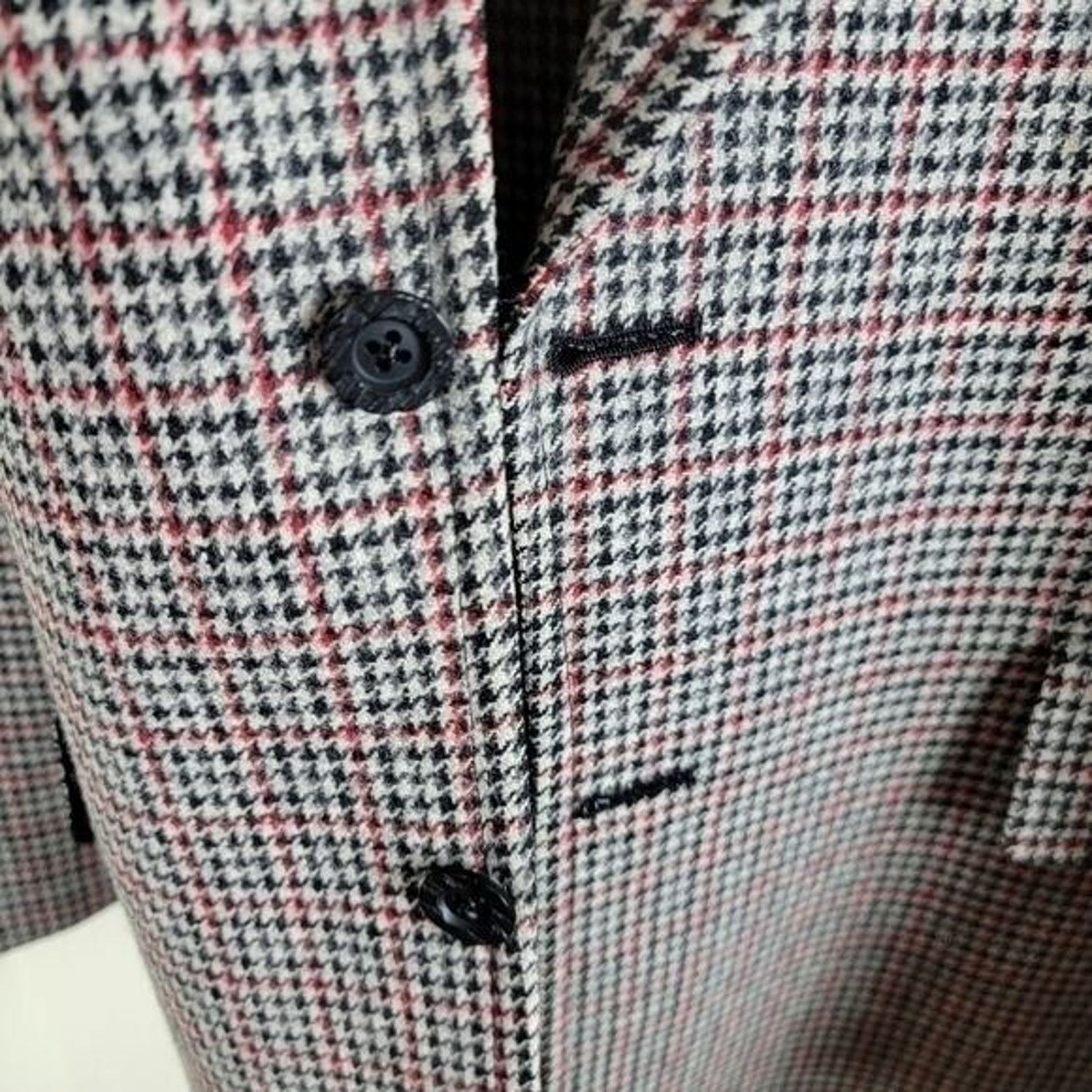 Hart Schaffner Marx Hart Schaffner & Marx Mens 40L Houndstooth Wool Blazer Size 40L - 2 Thumbnail