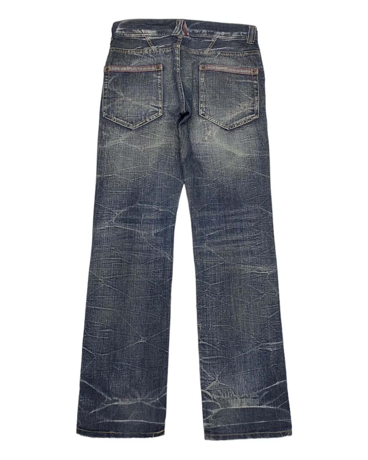 If Six Was Nine 🔥VINTAGE JAPANESE REAL VINTAGE DISTRESSED DENIM JEANS Size US 33 - 2 Thumbnail