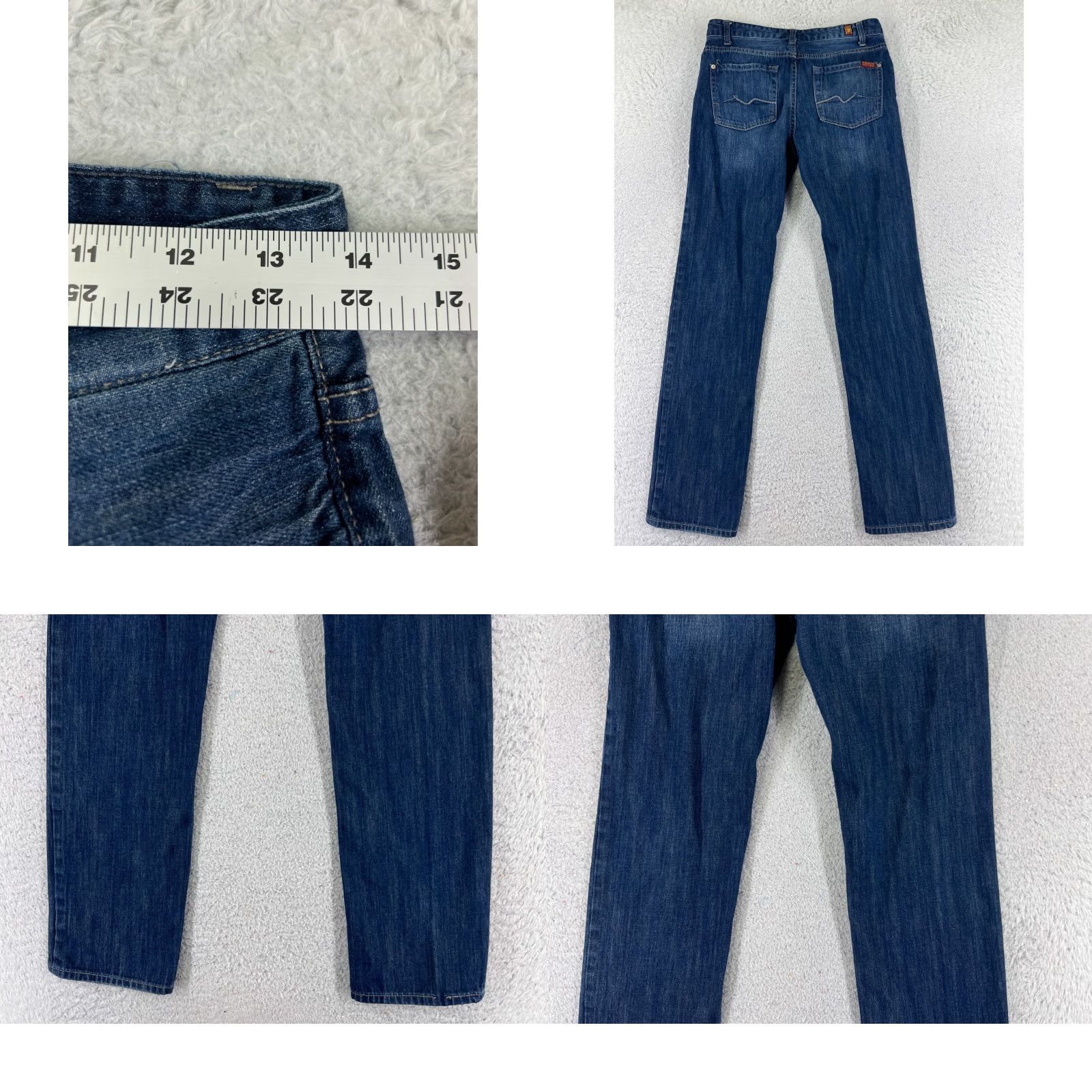 7 For All Mankind 7 For All Mankind Jeans Slimmy Straight Leg Juniors 16 Blue Denim 26x28 Women Regular 5-Pocket Distressed Cotton Blend Naked? Size 38" / US 16 / IT 52 - 9 Thumbnail