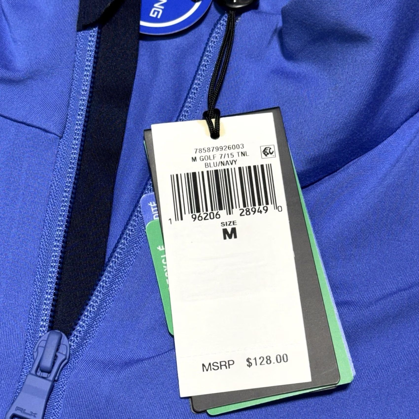 RLX Ralph Lauren RLX Ralph Lauren 1/4 Zip Men M Blue Colorblock Golf Pullover Sweatshirt NWT Size US M / EU 48-50 / 2 - 3 Thumbnail