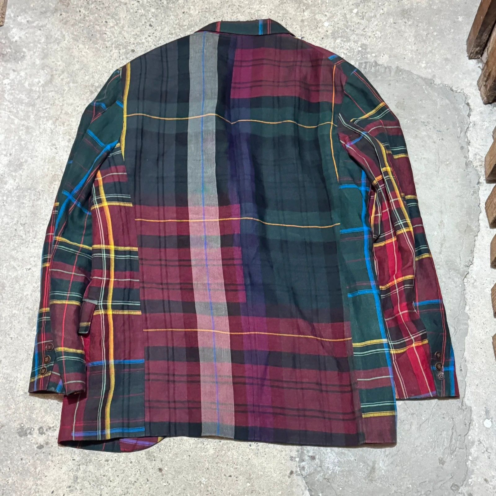 Yohji Yamamoto S/S 05 Yohji Yamamoto checked runway blazer Size 54R - 18 Thumbnail