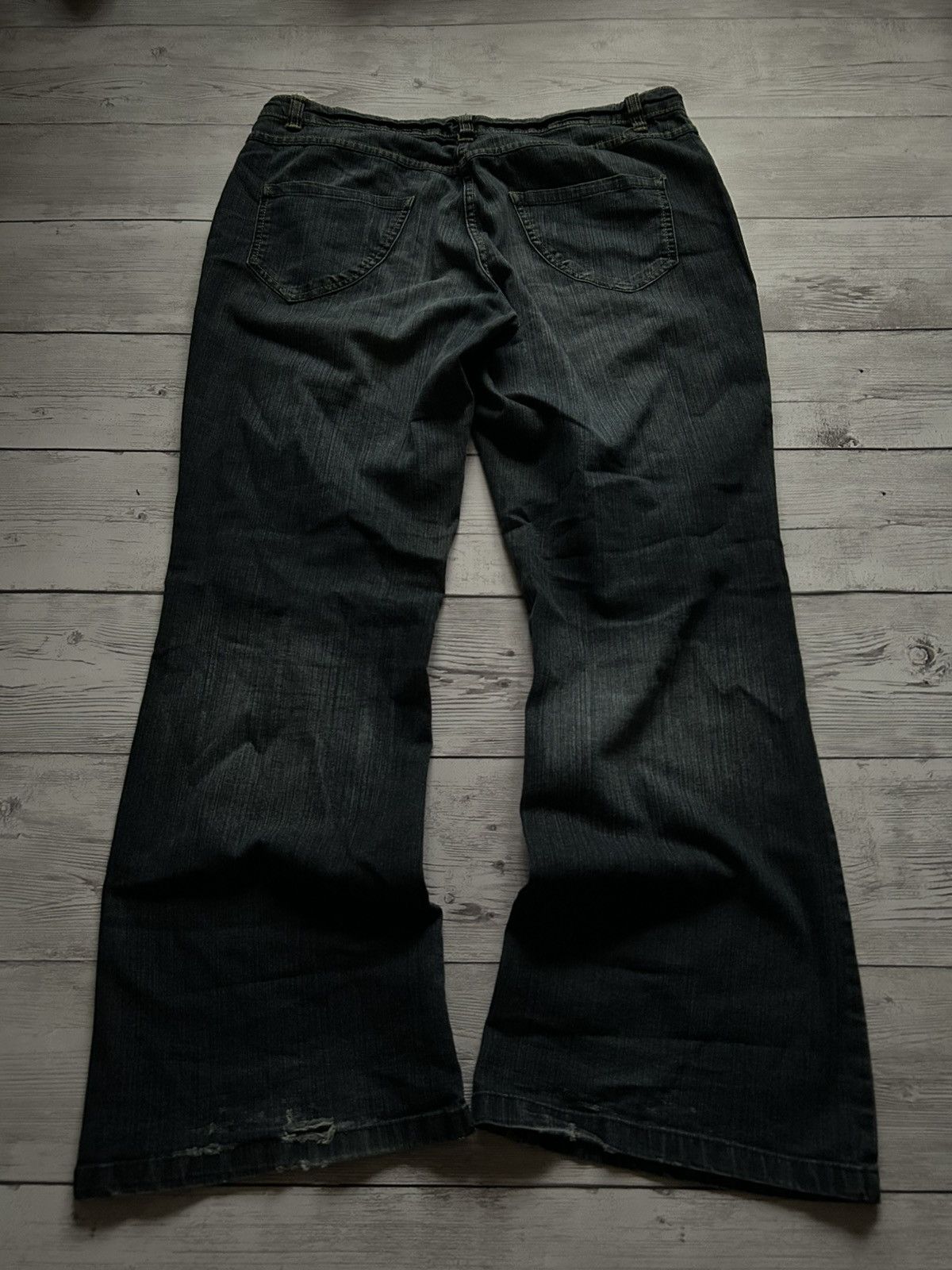 Pre-owned Hysteric Glamour X If Six Was Nine Vintage If Six Was Nine Style Flared Jeans Y2k In Dark Blue