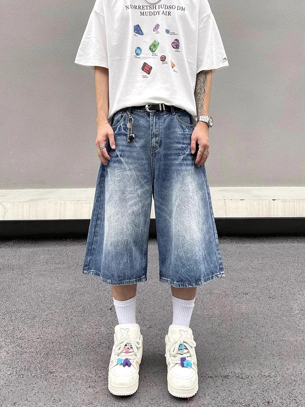 Other × Vintage Streetwear Distressed Loose y2k Jorts Shorts Size US 32 / EU 48 - 1 Thumbnail