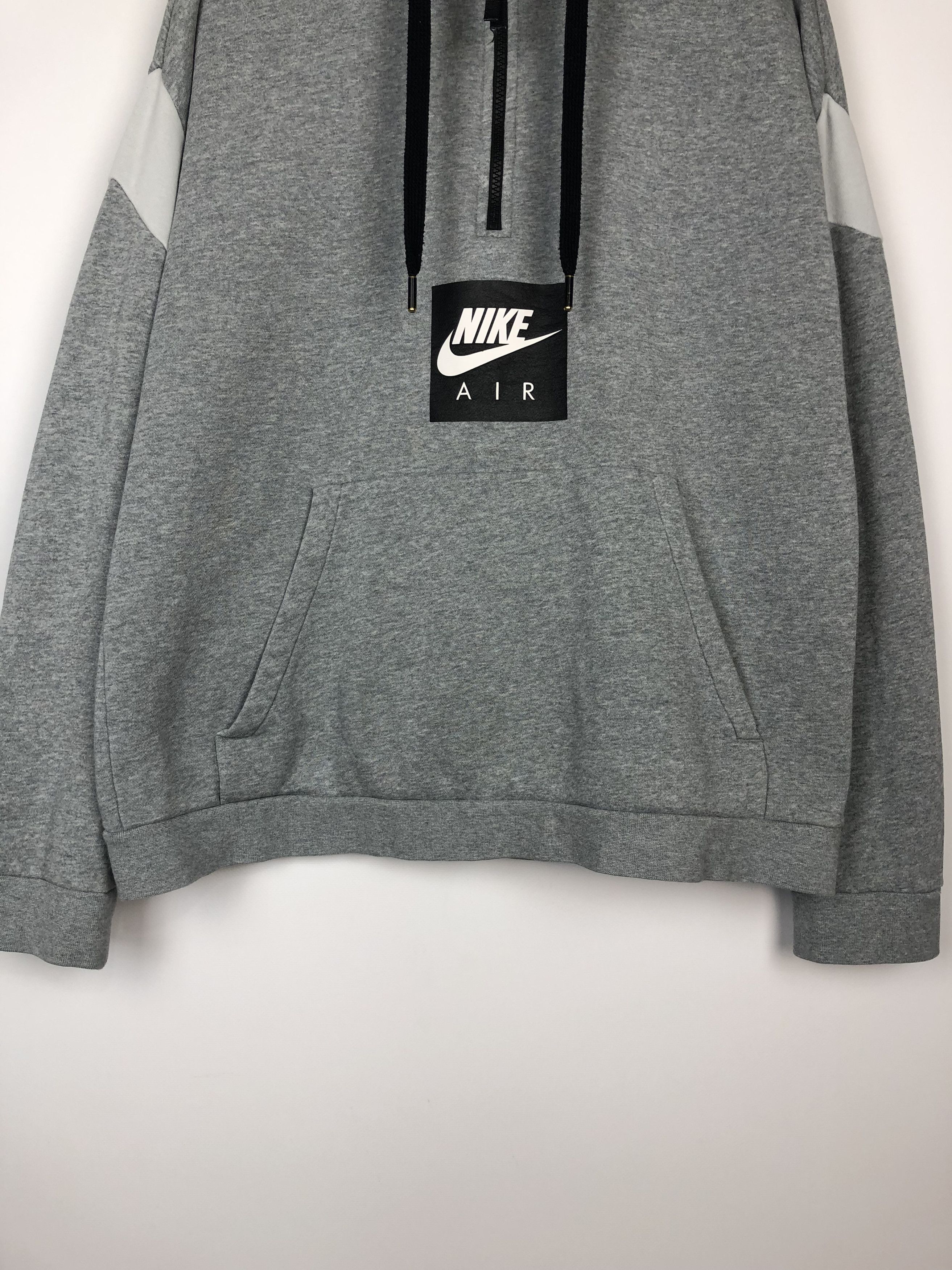 Nike Nike Air Hoodie Center Logo Streetwear Drill Gray size M Size US M / EU 48-50 / 2 - 3 Thumbnail