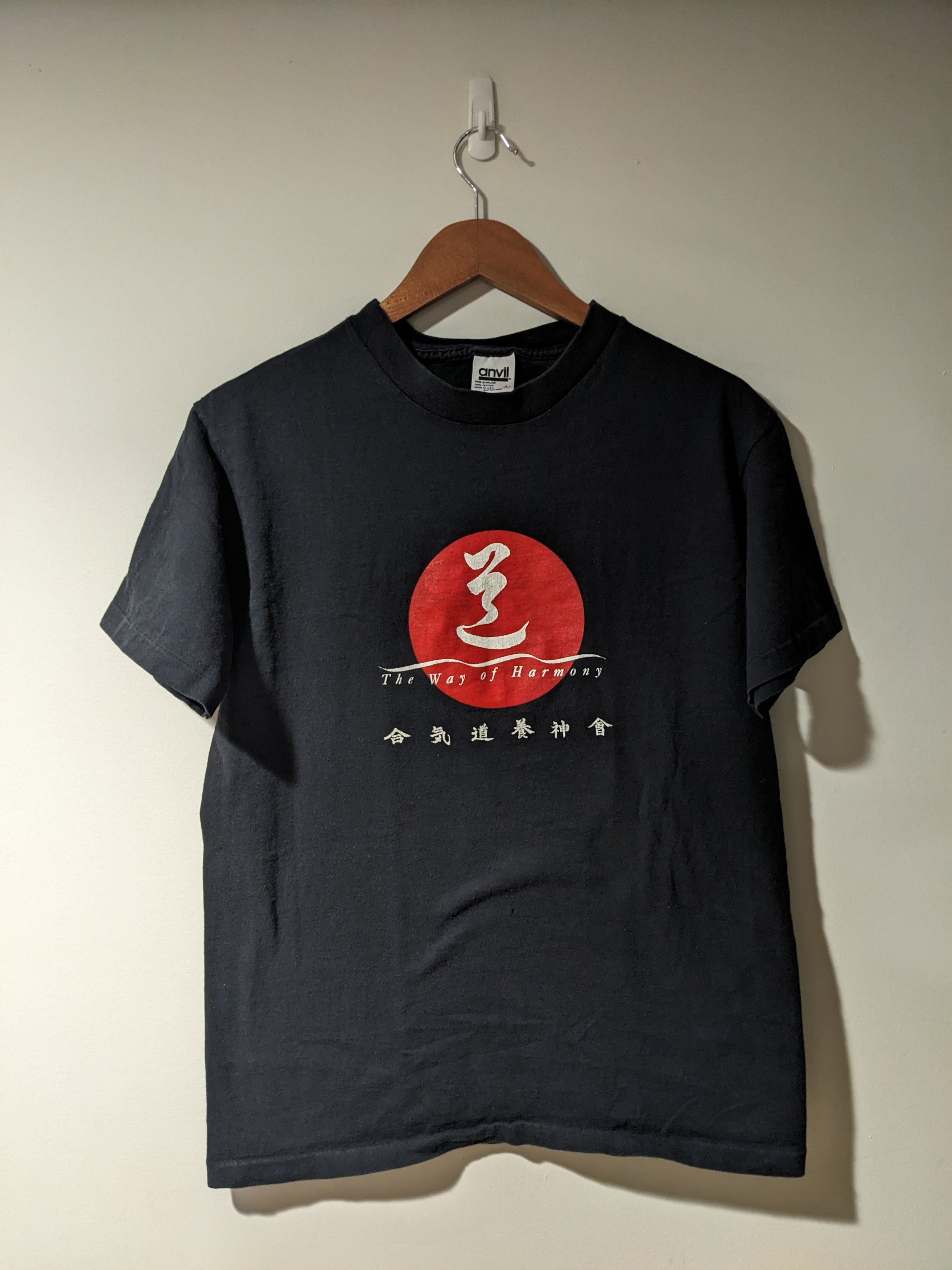 Anvil × Vintage Vintage 90s The Way of Harmony Spiritual Black Large T-Shirt Size US L / EU 52-54 / 3 - 1 Thumbnail