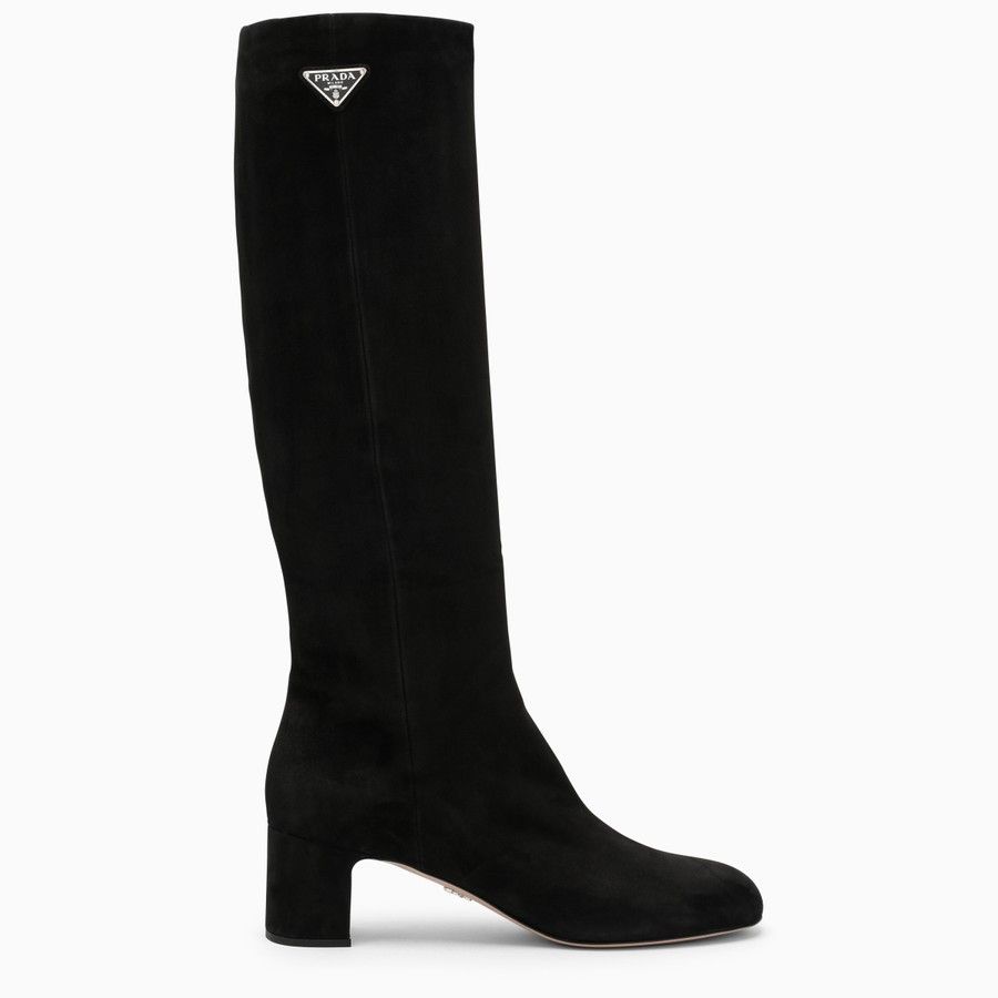 Prada o1d2blof0924 Suede Boots in Black Size US 9 / IT 39 - 1 Thumbnail