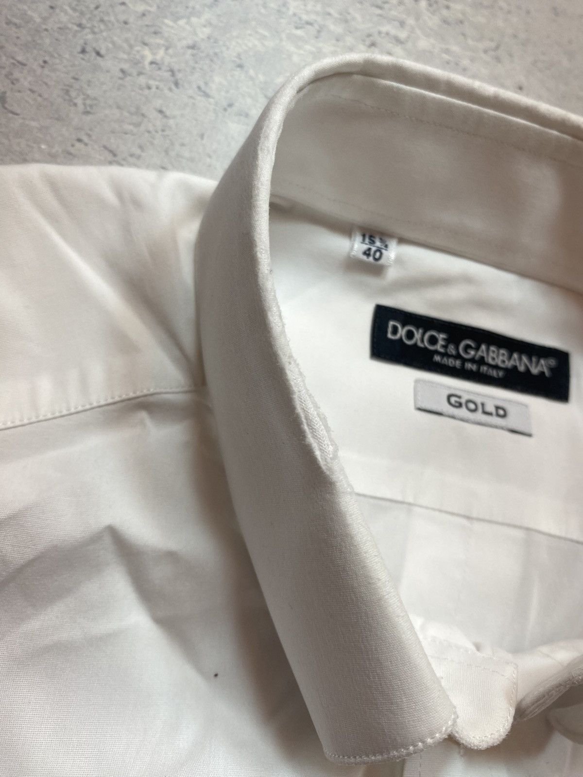 Dolce & Gabbana White Dolce Gabbana Gold Mens Shirt Button Up Size Medium Size US M / EU 48-50 / 2 - 8 Thumbnail