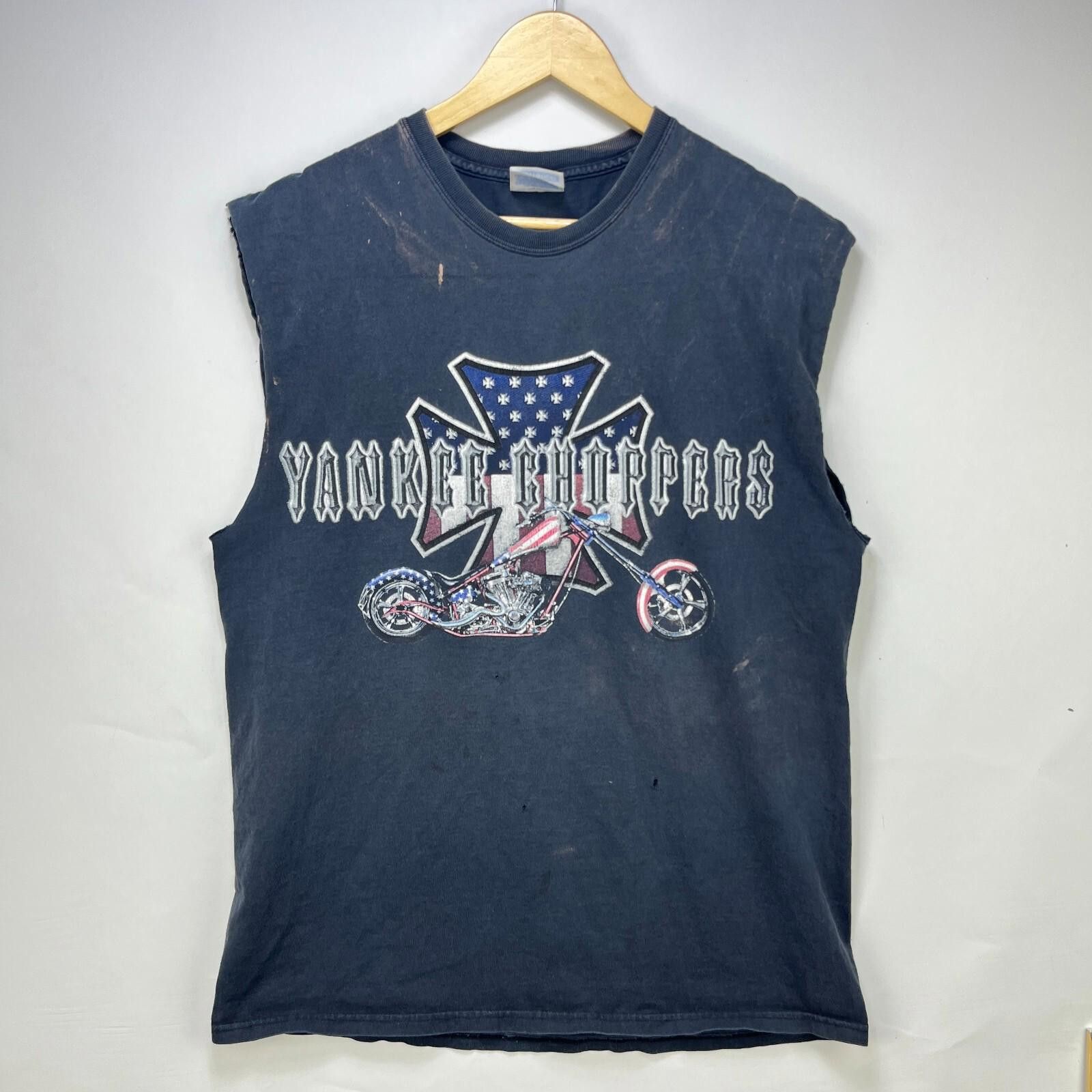 Vintage Yankee Choppers Coast Biker Sun Faded T-Shirt Large