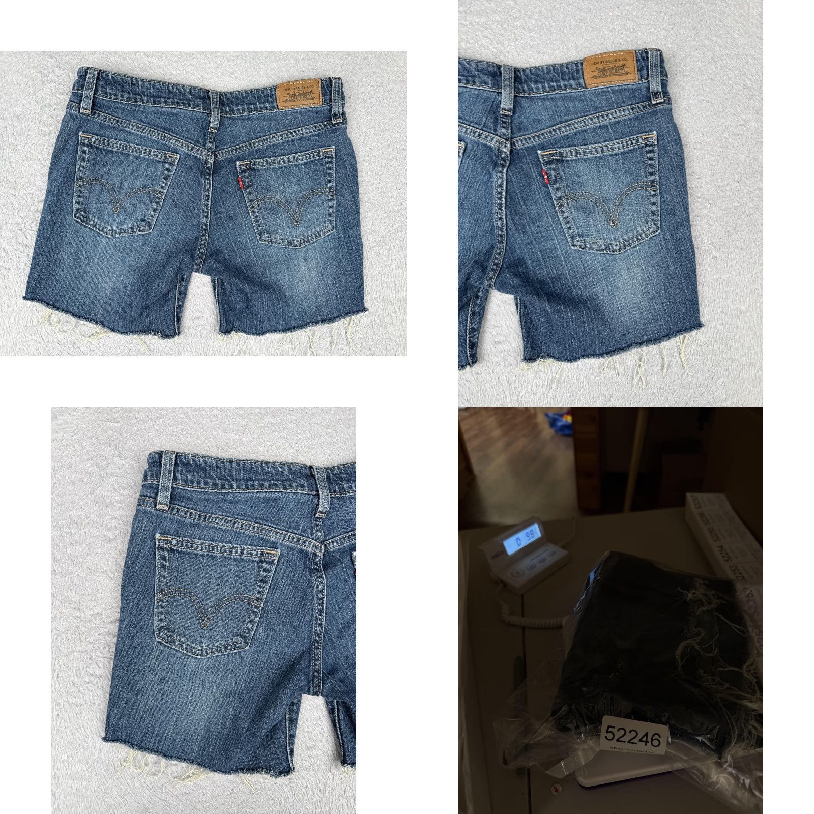 Levi's Levi's 508 Shorts Womens 9 Blue Denim Cut-Off Frayed Raw Hem 5-Pocket Spring Summer 29 Inseam Juniors Girls Size 30" / US 8 / IT 44 - 9 Thumbnail