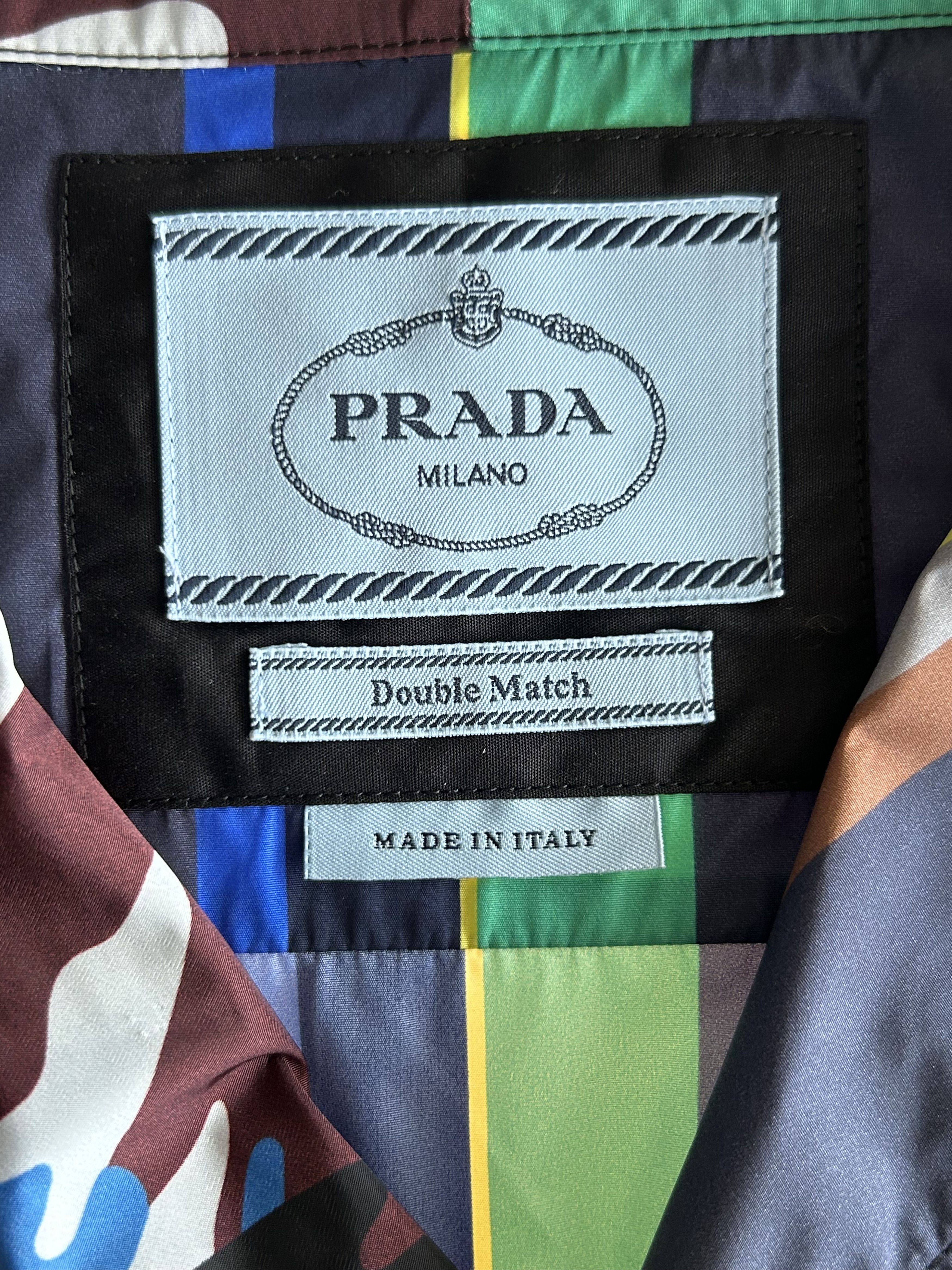 Prada Prada Camouflage & Multicolor Striped Button Up Shirt Size US XXL / EU 58 / 5 - 3 Thumbnail