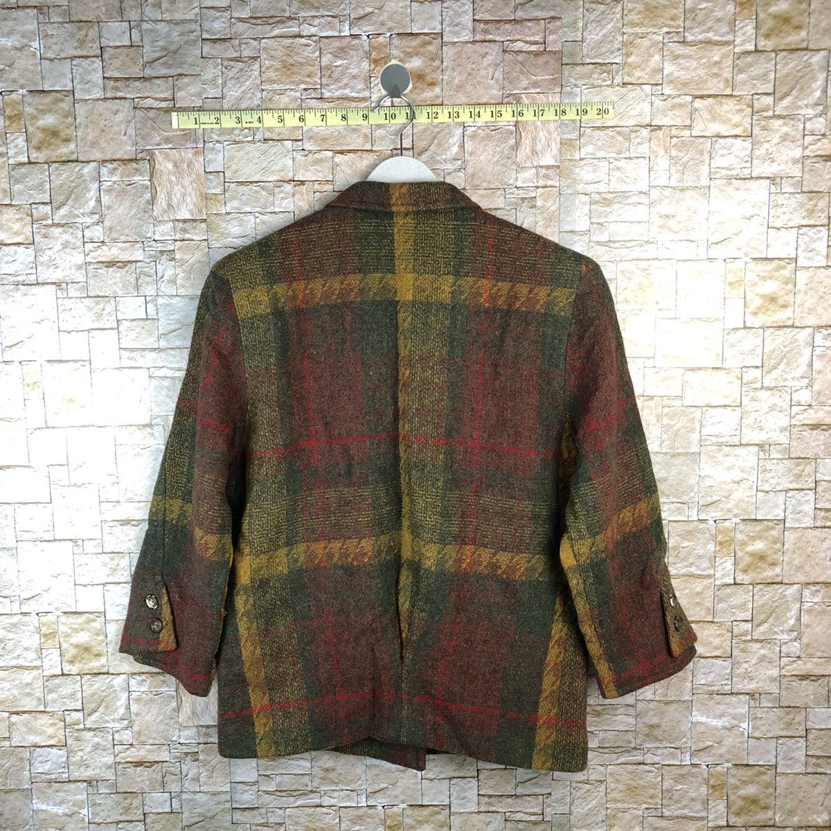 Japanese Brand Larochelle vintage Brown Tweed Blazer #A1178 Size US M / EU 48-50 / 2 - 12 Thumbnail