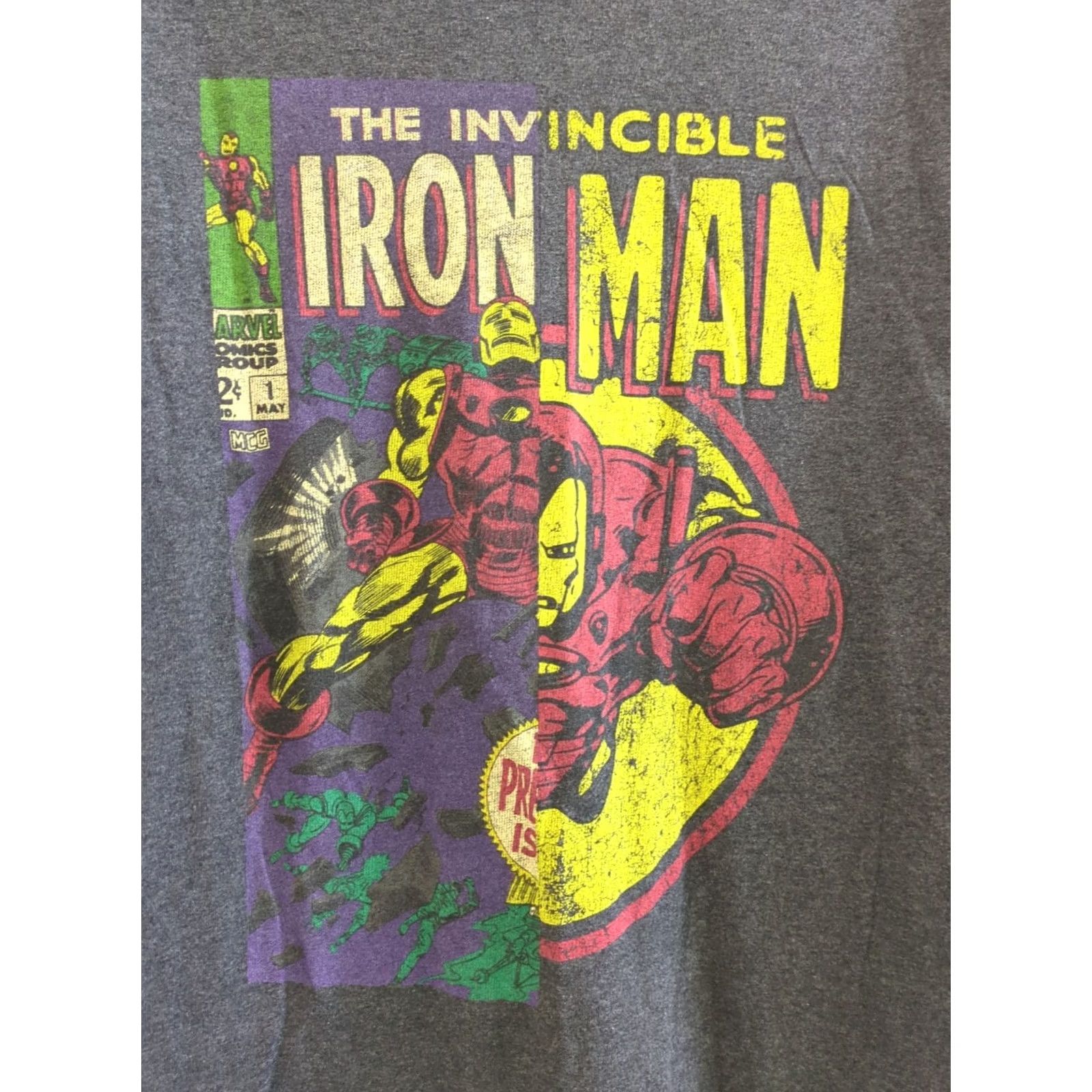 Vintage VINTAGE Marvel Iron Man T-Shirt Large Gray Short Sleeve Size US L / EU 52-54 / 3 - 2 Thumbnail