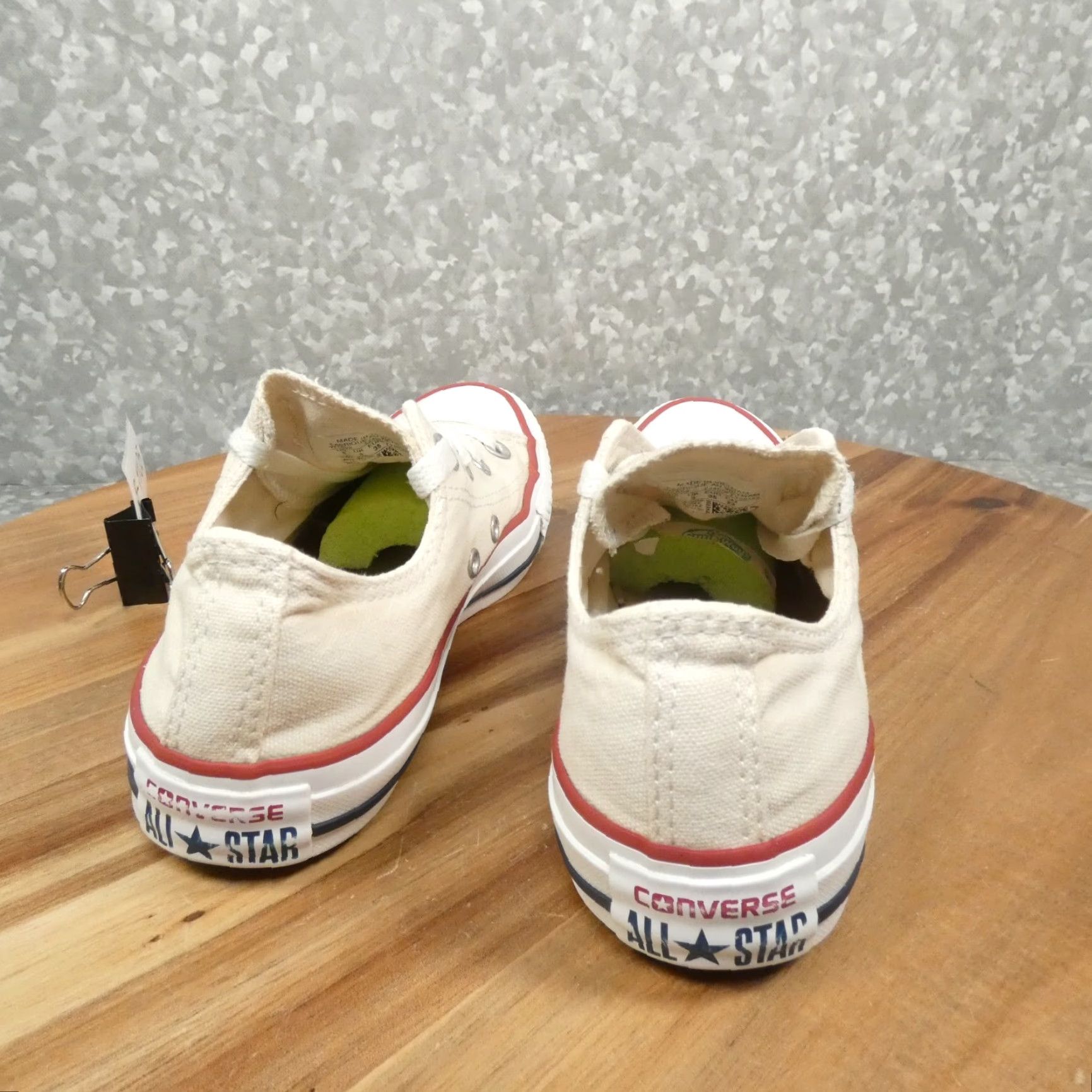 Converse Converse Chuck Taylor All-Star Sneaker Womens 5 White Canvas Low Top W7652 Size XS / US 0-2 / IT 36-38 - 4 Thumbnail