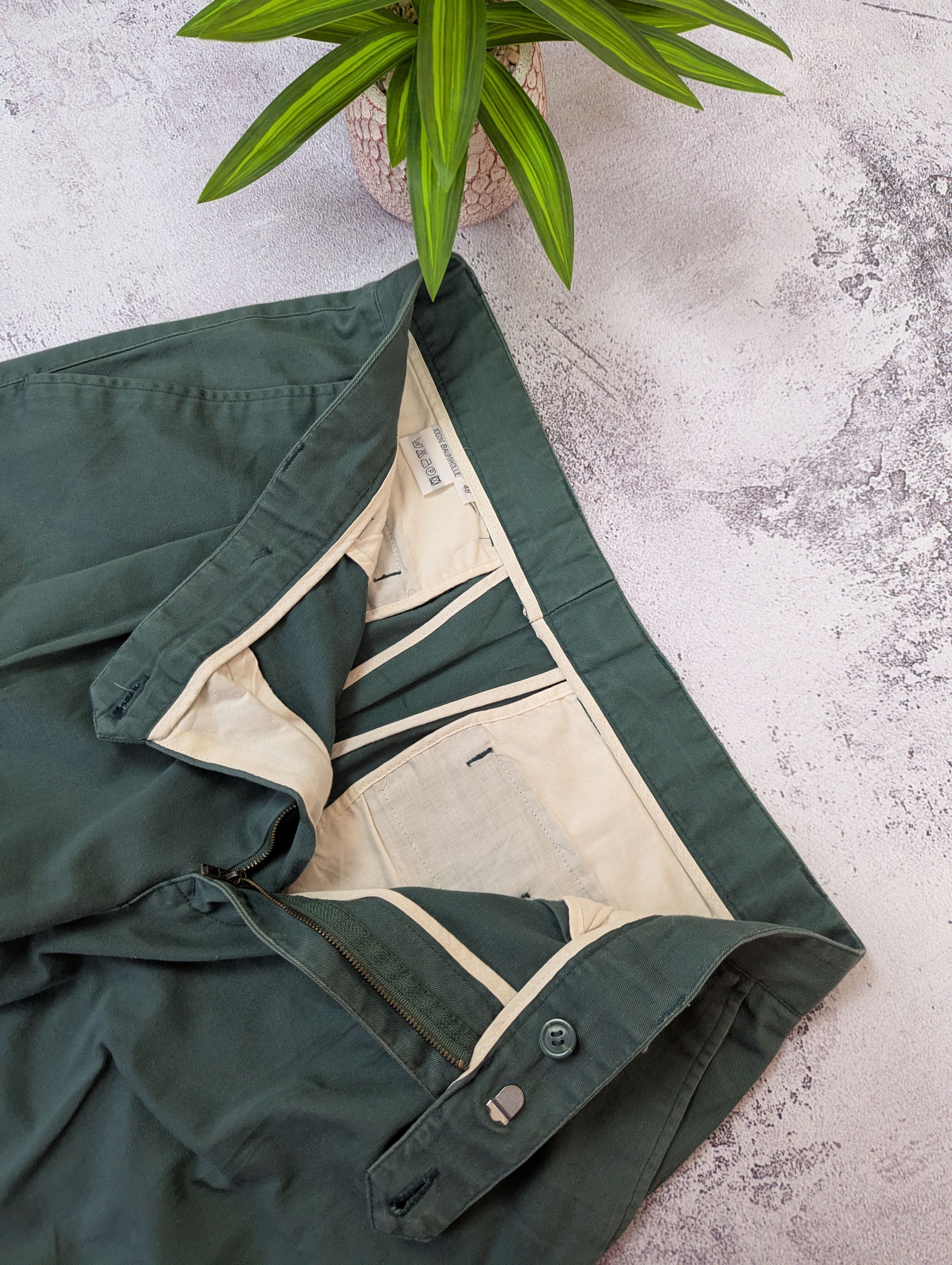 Vintage Vintage French Work Pleated Chino Pants W32 Size US 32 / EU 48 - 9 Thumbnail