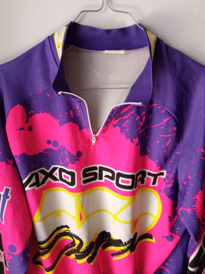 Japanese Brand × Vintage Vintage Axo Sport International cycling half zip Tshirt Size US L / EU 52-54 / 3 - 4 Thumbnail