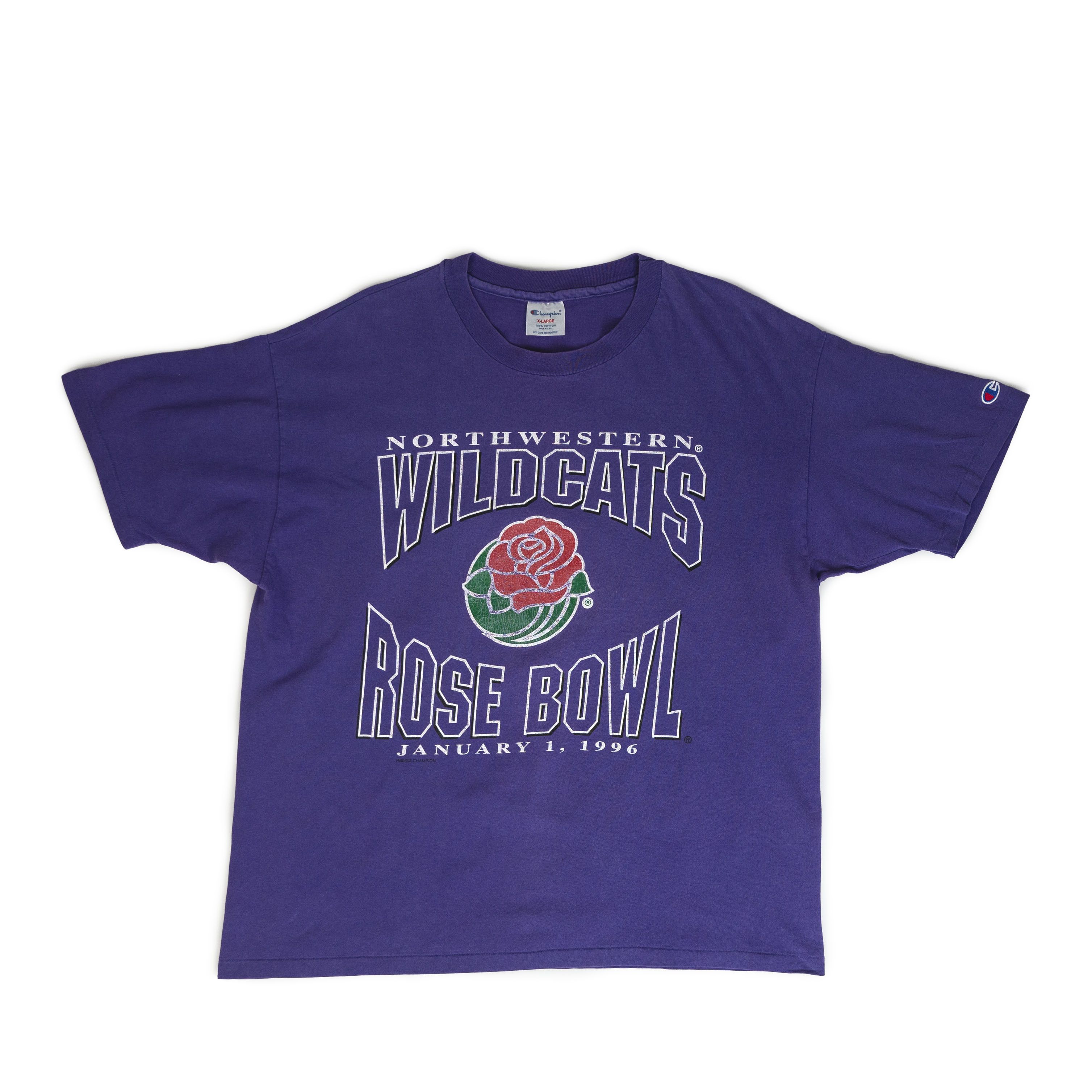 Champion × Vintage Vintage 1996 Champion Northwestern Rose Bowl Tee Shirt Size US XL / EU 56 / 4 - 1 Thumbnail