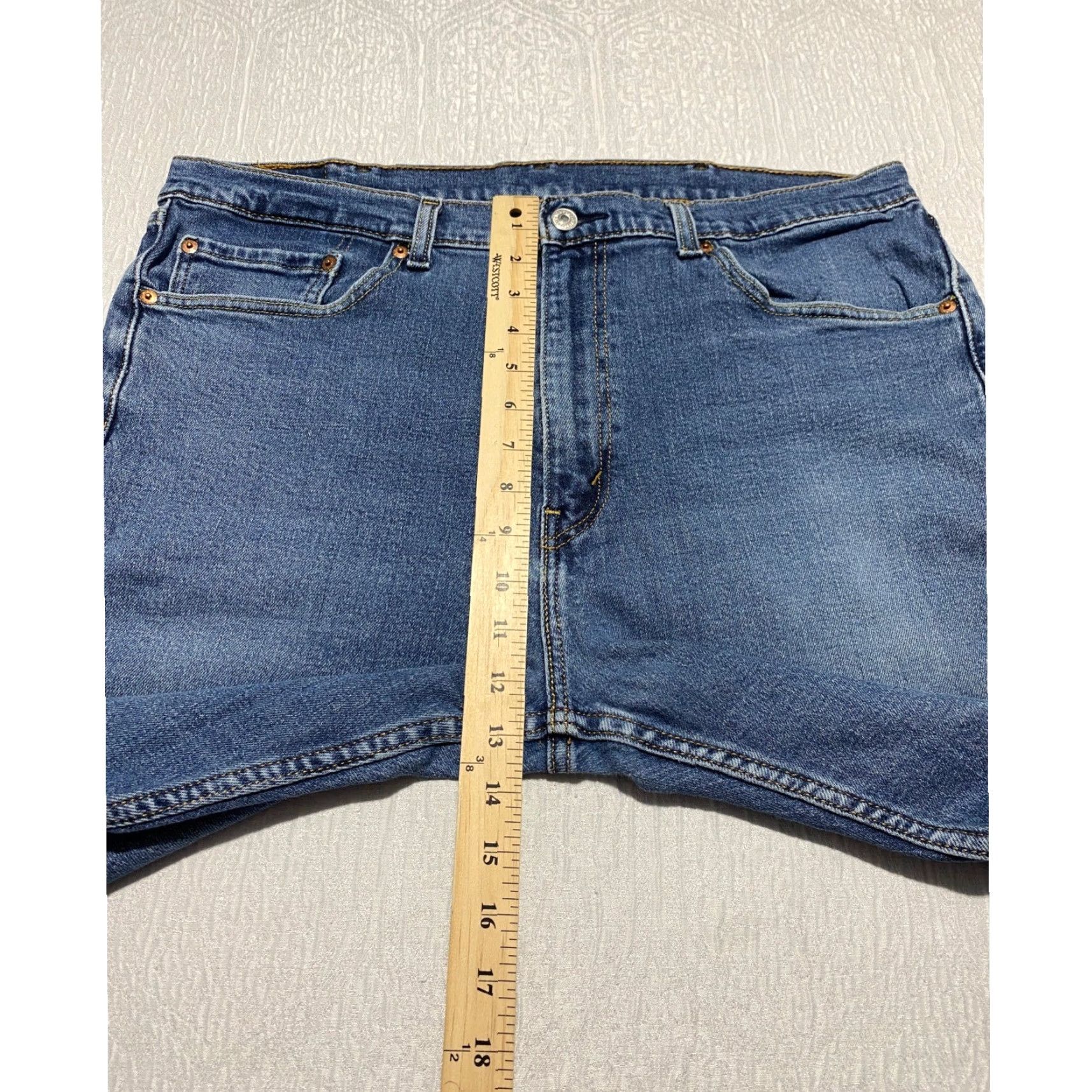 Levi's Levi's 505 Jeans Men Regular Blue Denim 38x32 Classic Casual Straight Five-Pocket Denim Pants Size US 38 / EU 54 - 6 Thumbnail