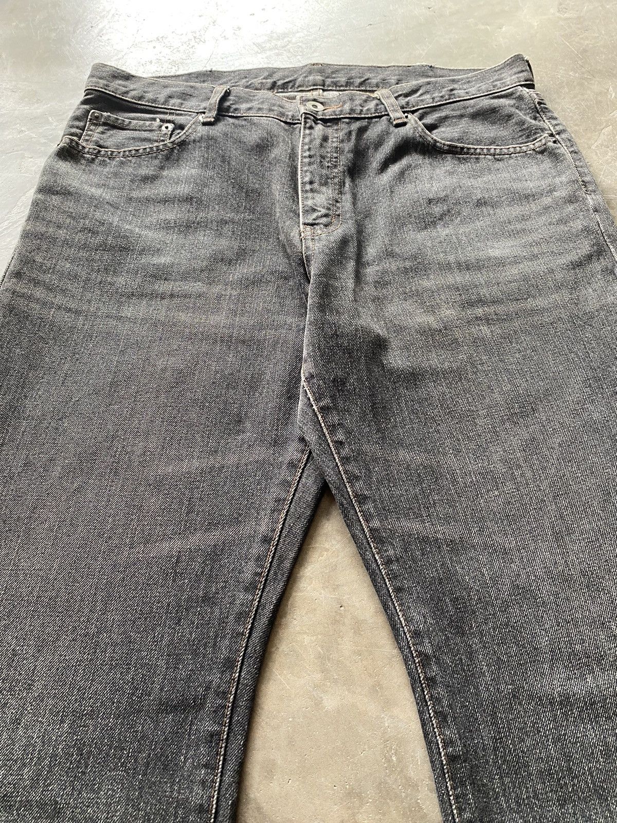 Japanese Brand × Uniqlo × Vintage Flare Jeans Japan Vintage Uniqlo Fade Black #32 Size US 33 - 3 Thumbnail