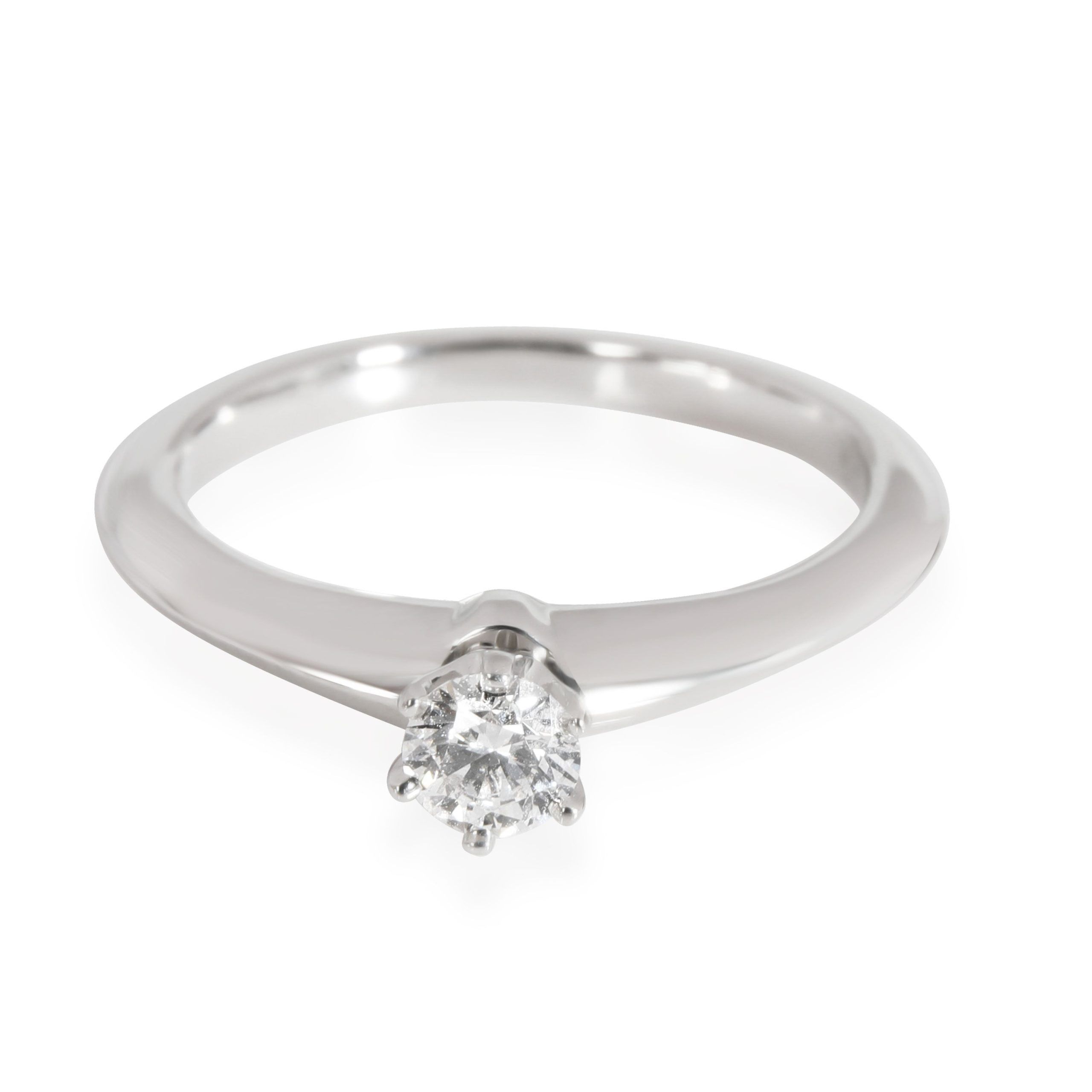 Tiffany & Co. Diamond Engagement Ring in Platinum F VS1 0.21 CTW