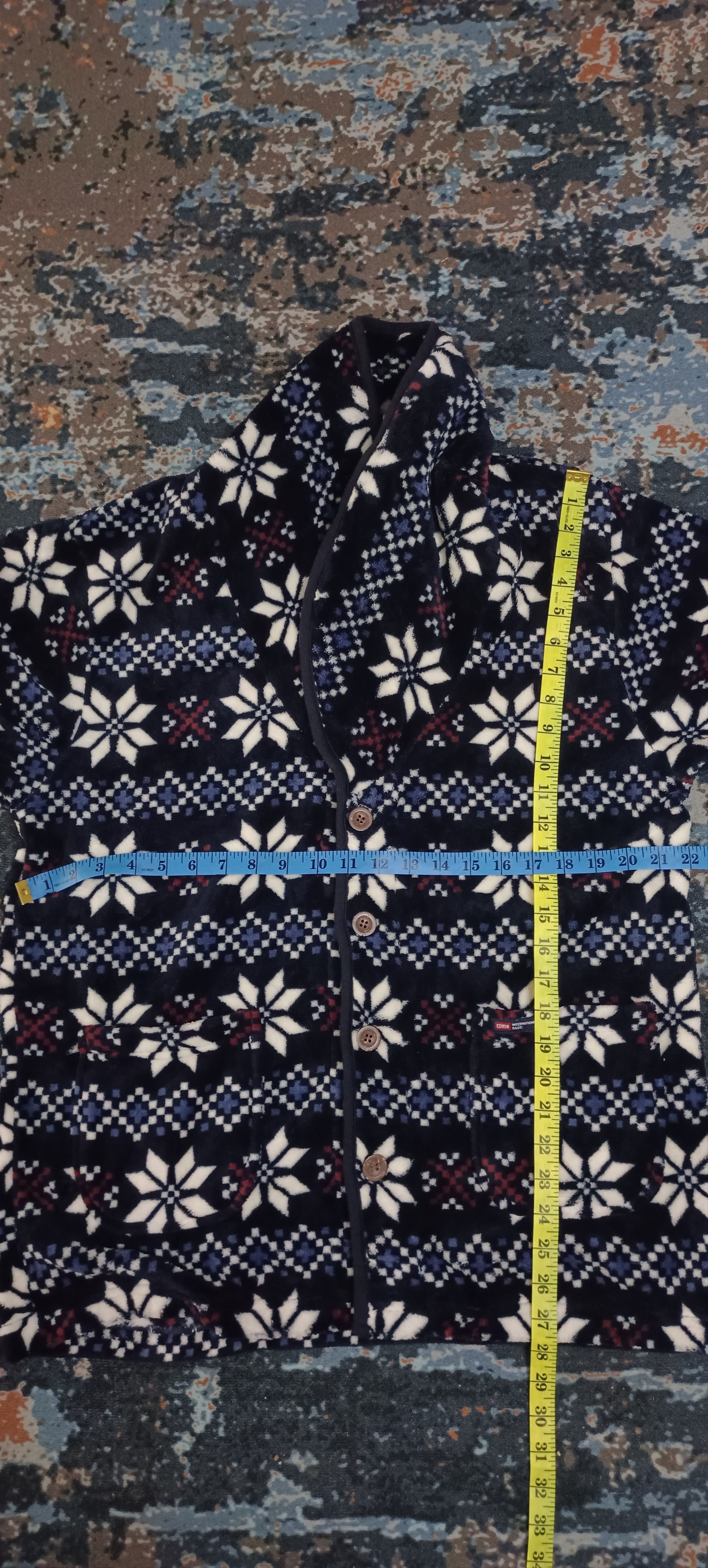Edwin Vintage Edwin Navajo Fleece Shawl Collar Jacket Size US L / EU 52-54 / 3 - 8 Thumbnail