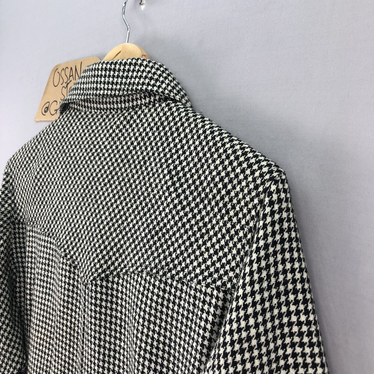 Japanese Brand Vintage 90’s Twenty Works Clasp Houndstooth Jacket Size US M / EU 48-50 / 2 - 14 Thumbnail