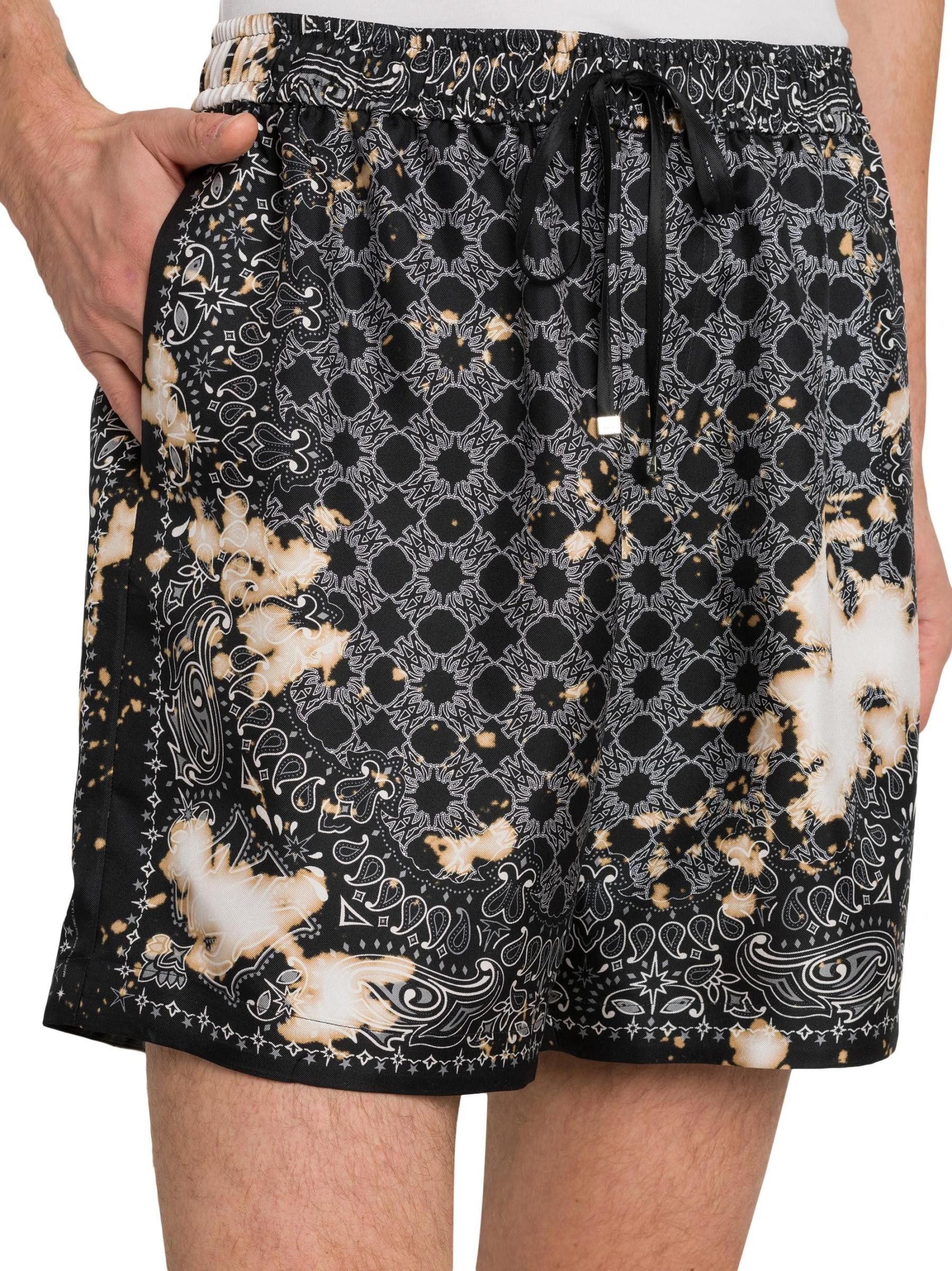 Amiri os11x1225 Bleach Bandana Silk Drawstring Shorts Multicolor Size US 30 / EU 46 - 5 Thumbnail
