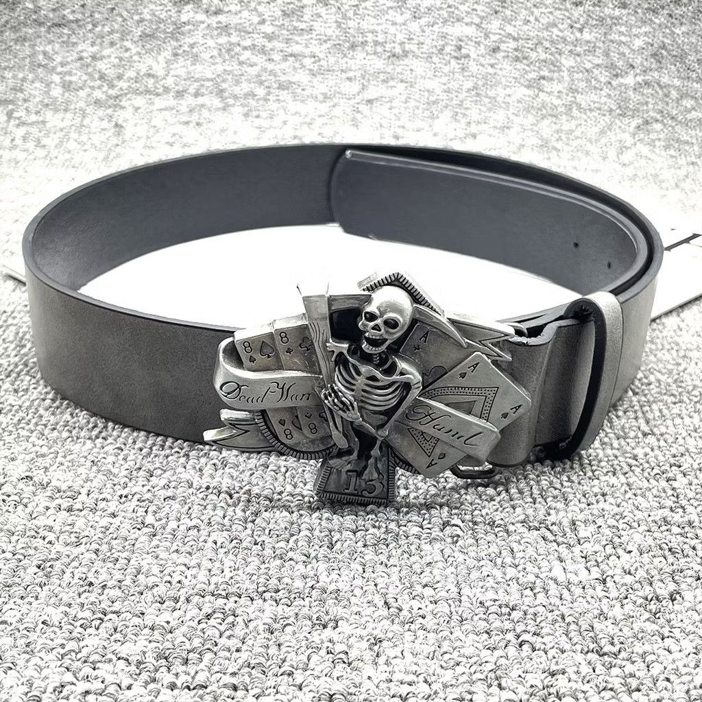 Japanese Brand 💥skull retro style black belt Size ONE SIZE - 1 Preview
