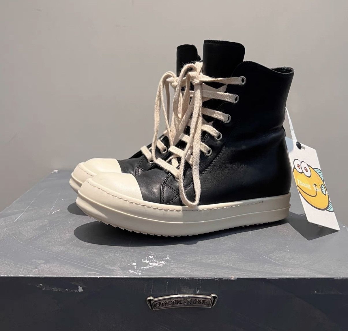 Rick Owens Rick Owens Classic Leather Sneakers Size US 6 / IT 36 - 1 Thumbnail