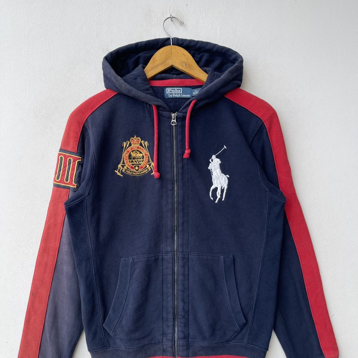 Polo Ralph Lauren Polo Ralph Lauren Big Pony Zip-Up Hoodie - Navy/Red Crest Size US XS / EU 42 / 0 - 5 Thumbnail