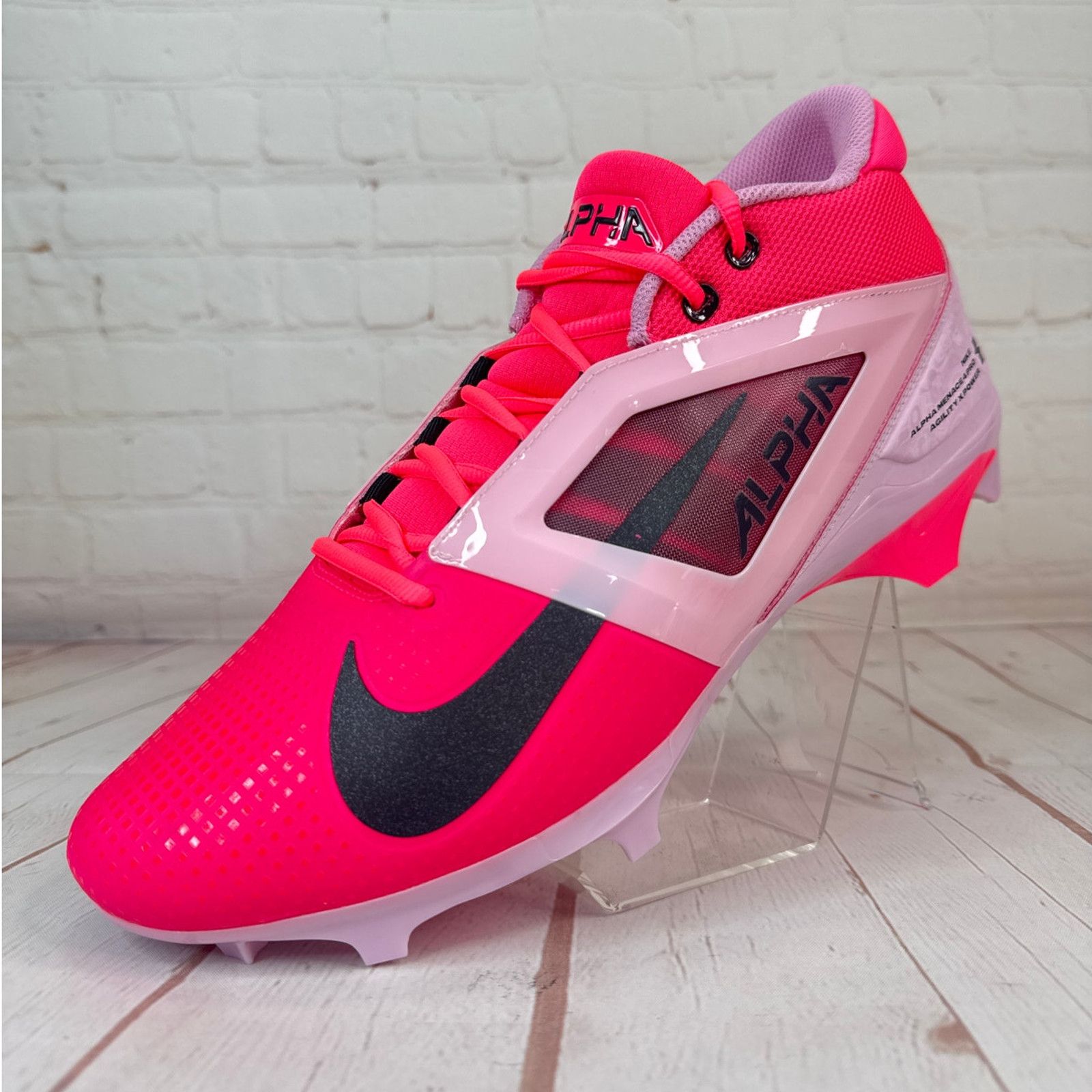 Nike Nike Alpha Menace 4 Pro NRG Racer Pink Football Cleats Sz 13 Size US 13 / EU 46 - 3 Thumbnail