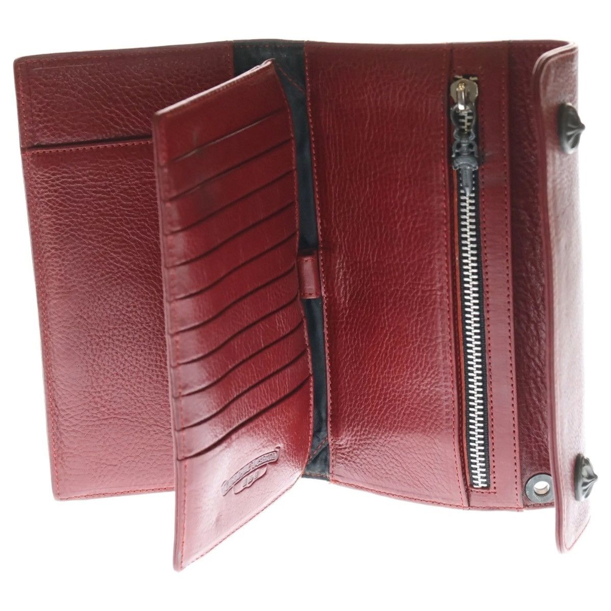 Chrome Hearts Chrome Hearts Dagger zip WAVE Red Leather Wallet Size ONE SIZE - 4 Thumbnail