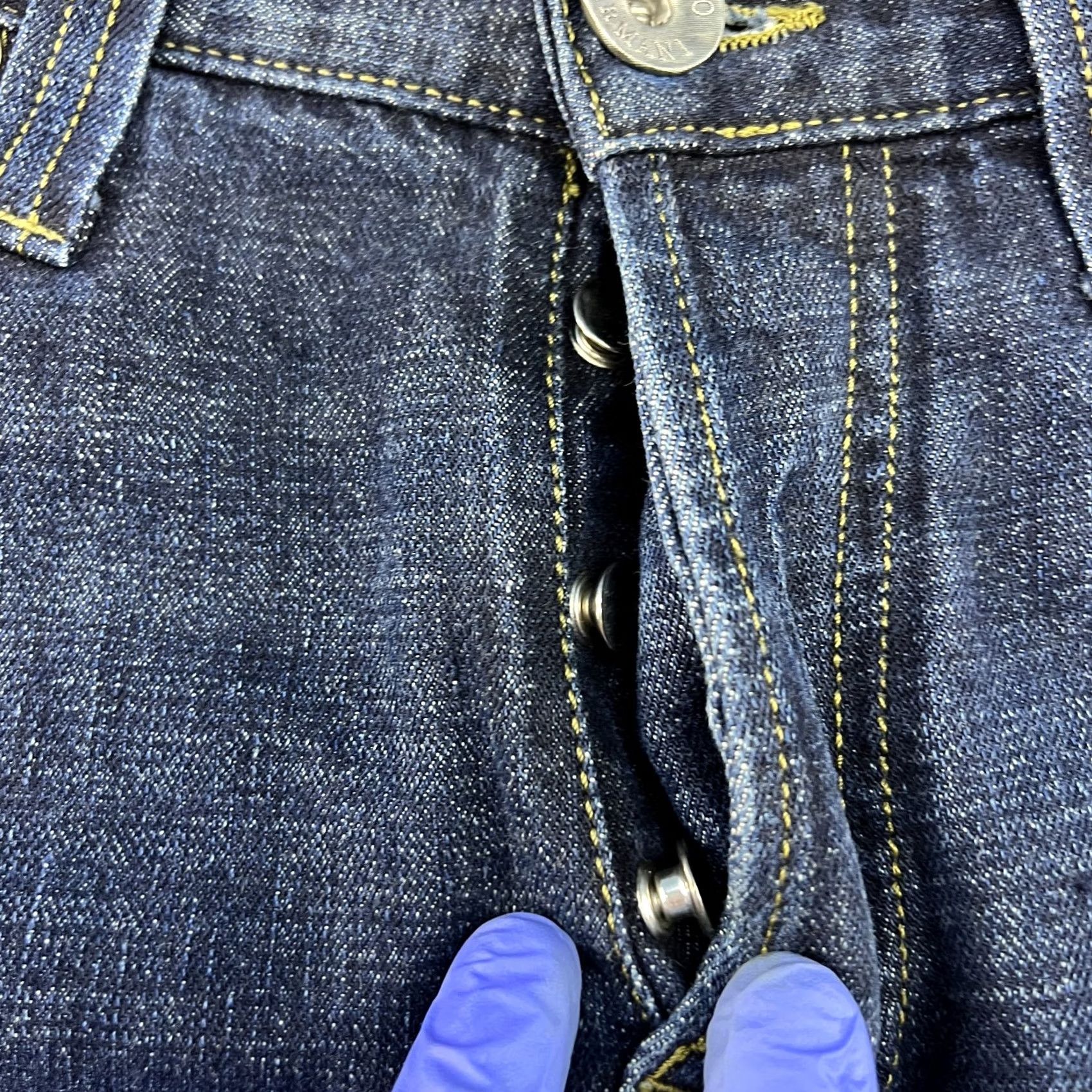 Emporio Armani Emporio Armani Mens Jeans Size 32 Straight Blue Denim Button Fly Slim Fit Size US 32 / EU 48 - 4 Thumbnail