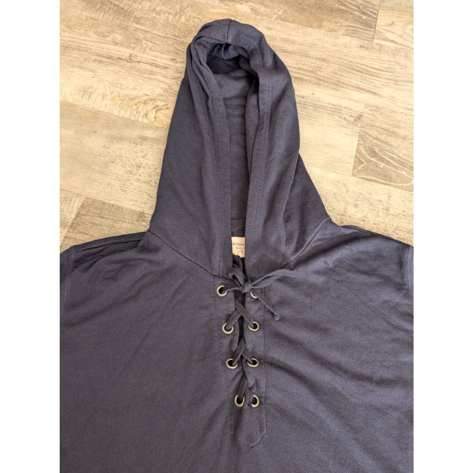 Ralph Lauren Ralph Lauren Denim & Supply Women’s Sz L Navy Blue Tie Front Cropped Hoodie Size L / US 10 / IT 46 - 5 Thumbnail
