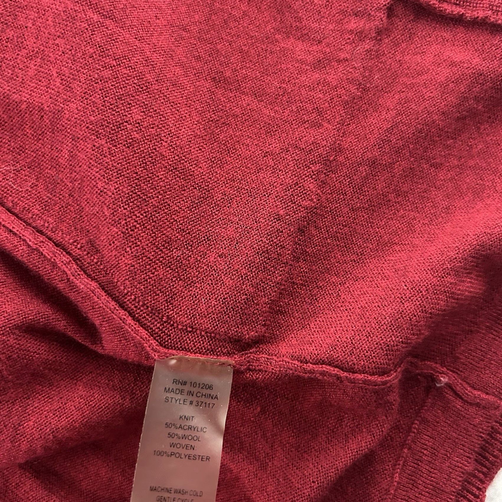 Soft Surroundings Soft Surroundings Wool Blend Open Front Cardigan Women's PS Petite Maroon Red Cardigan Womens Cardigan Wool Blend Open Front PS Petite Size S / US 4 / IT 40 - 7 Thumbnail
