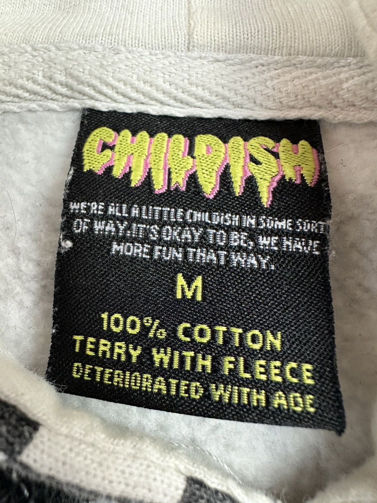CHILDS CHILDISH Sweatshirt Hoodie Checkered Spellout Rare Size US M / EU 48-50 / 2 - 7 Thumbnail