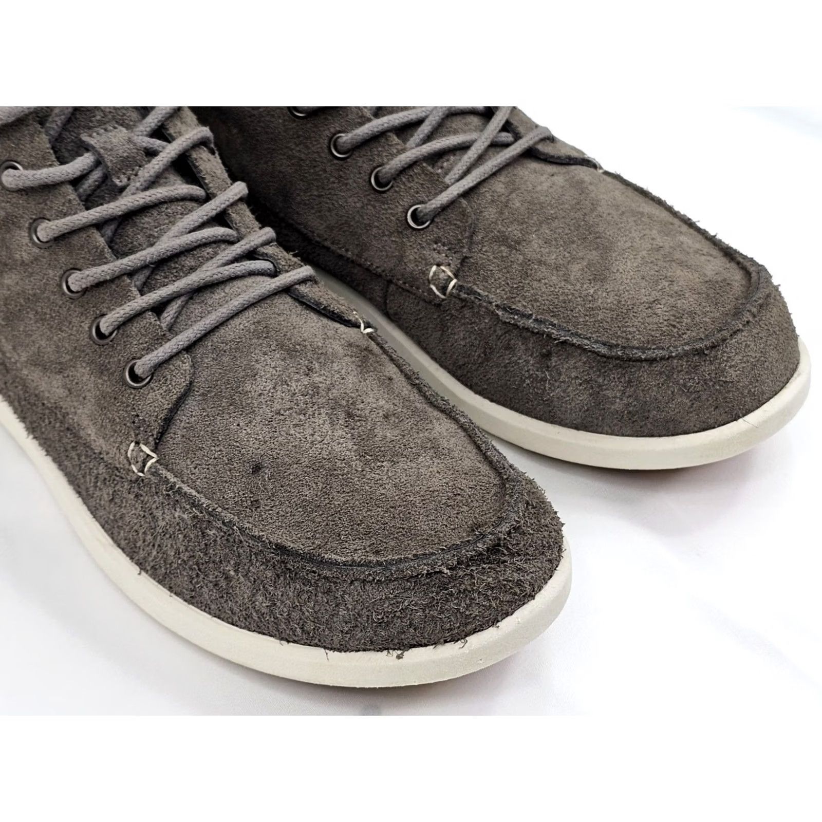 Olukai Olukai Nalukai Kala Nubuck Leather Chukka Boots Men 9 Gray Mid Top Lace Up Shoes Brown? Size US M / EU 48-50 / 2 - 3 Thumbnail